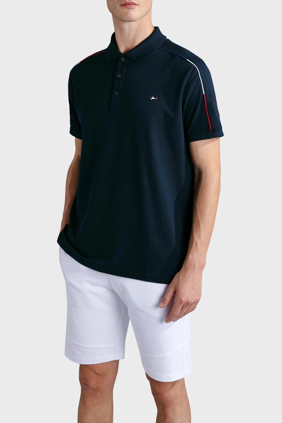 Paul & Shark % 100 Pamuk Regular Fit Düğmeli Erkek Polo Yaka T Shirt 24411313 013 LACİVERT - 1
