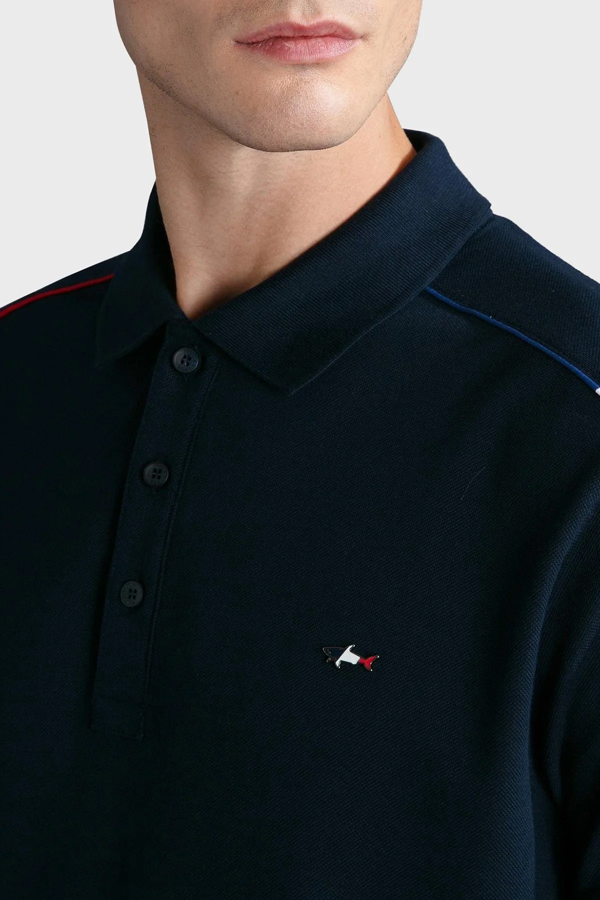 Paul & Shark % 100 Pamuk Regular Fit Düğmeli Erkek Polo Yaka T Shirt 24411313 013 LACİVERT - 10