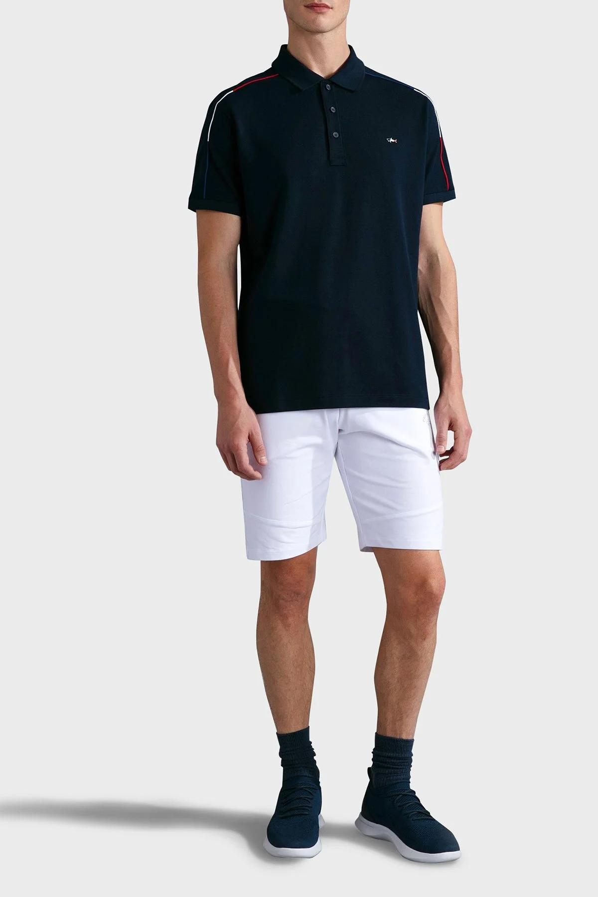 Paul & Shark % 100 Pamuk Regular Fit Düğmeli Erkek Polo Yaka T Shirt 24411313 013 LACİVERT - 2