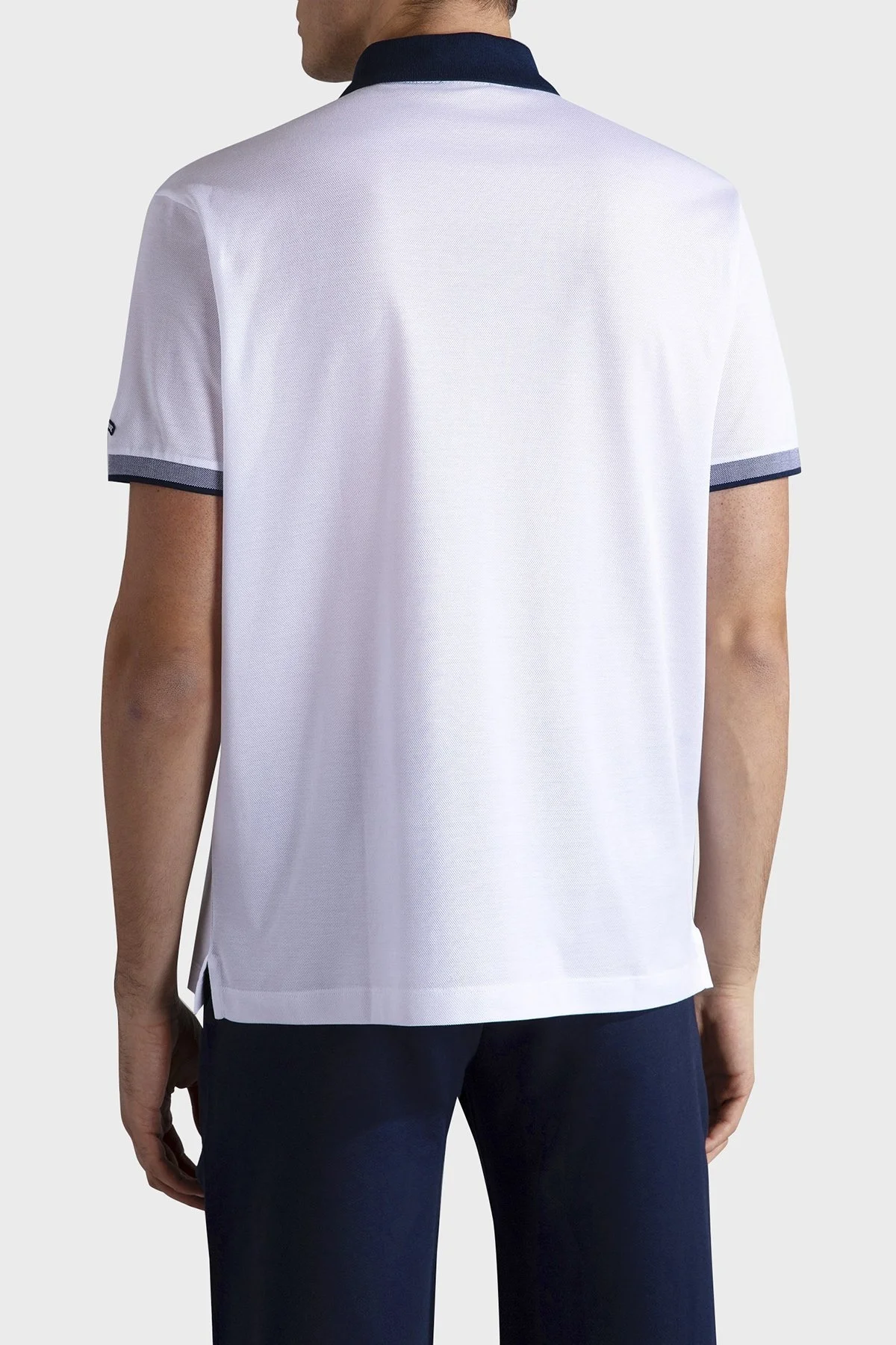 Paul & Shark % 100 Pamuk Regular Fit Düğmeli Erkek Polo Yaka T Shirt 24411316 010 BEYAZ - 9