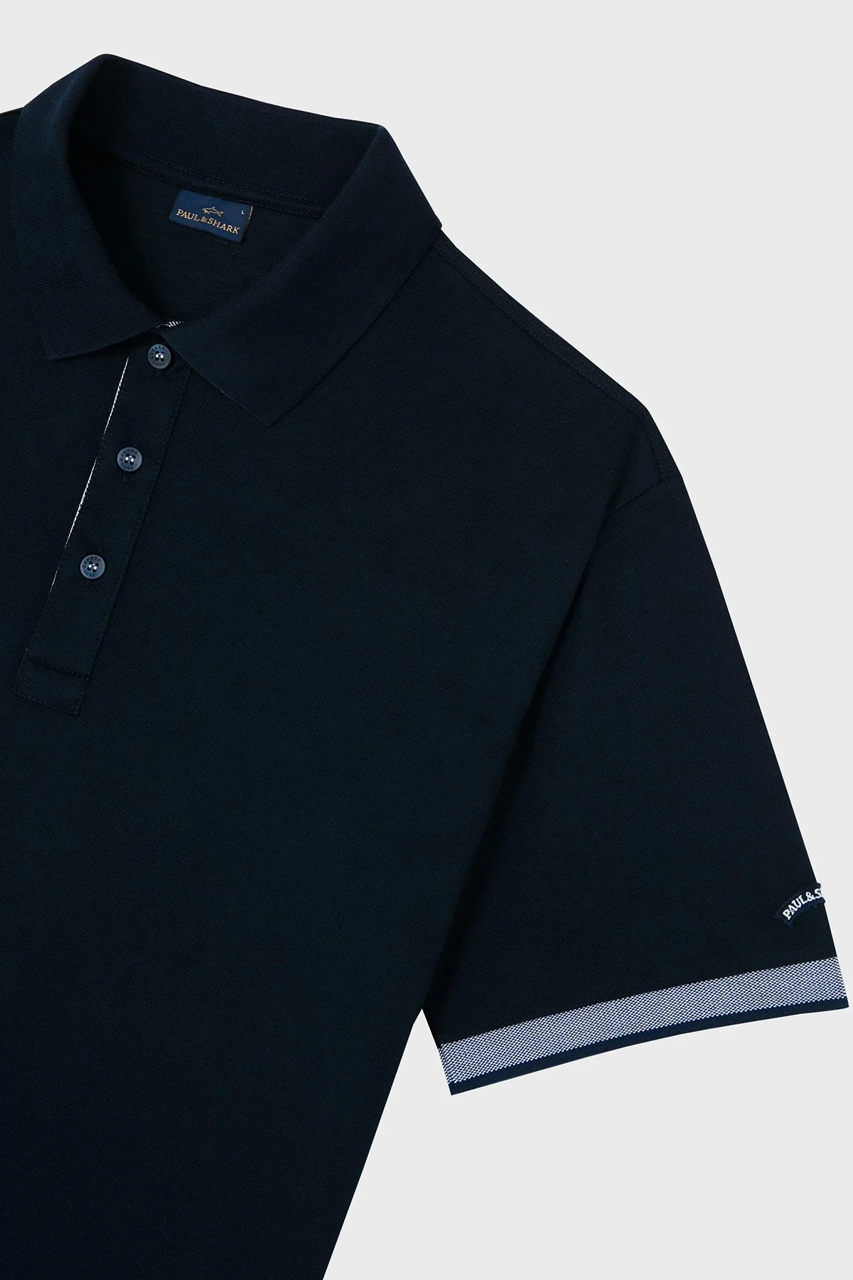 Paul & Shark % 100 Pamuk Regular Fit Düğmeli Erkek Polo Yaka T Shirt 24411316 013 LACİVERT - 5