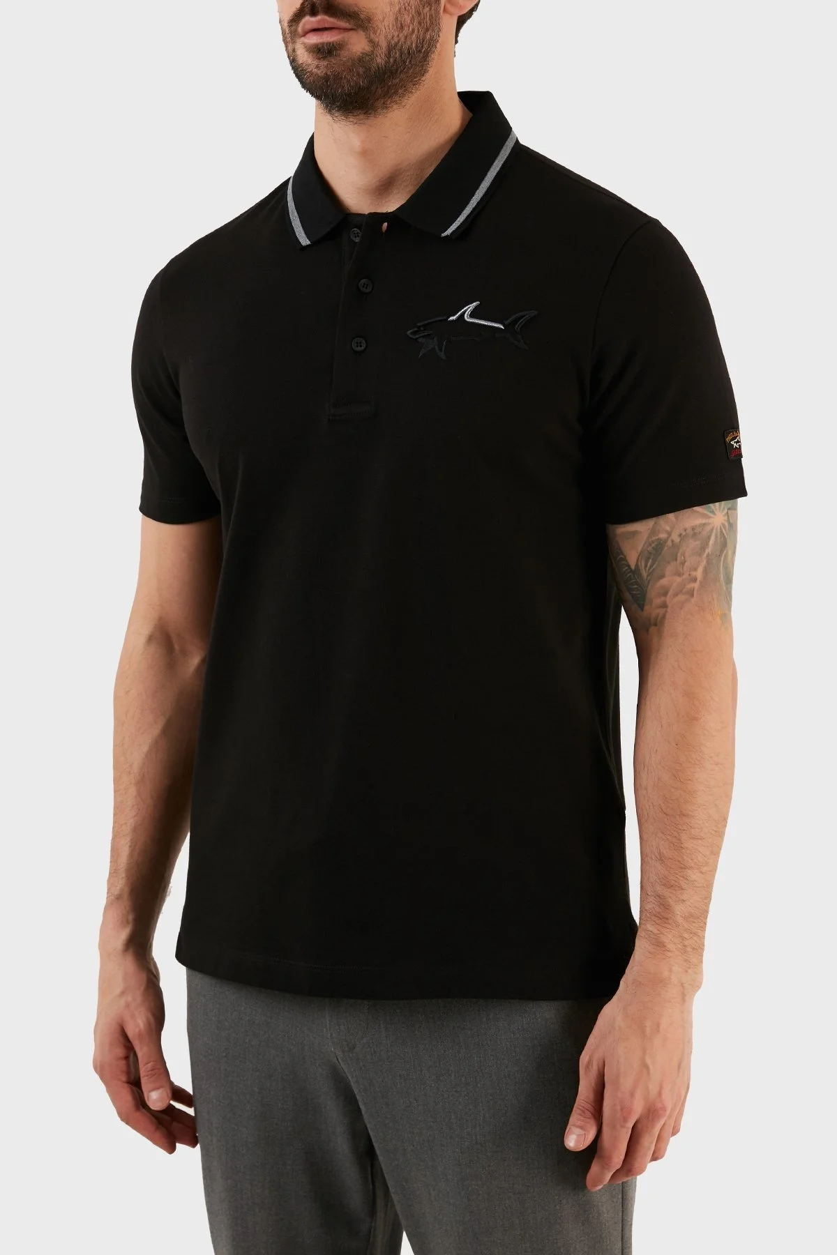 Paul & Shark % 100 Pamuk Regular Fit Düğmeli Polo Erkek T Shirt 12311732 011 SİYAH - 2