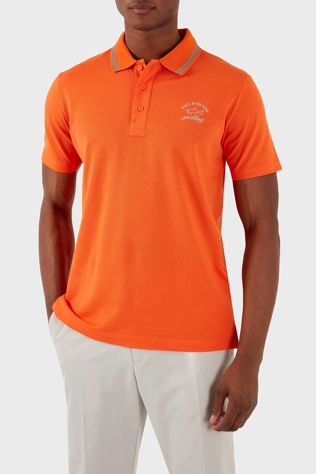 Paul & Shark % 100 Pamuk Regular Fit Erkek Polo Yaka T Shirt 22411233 139 TURUNCU - 1