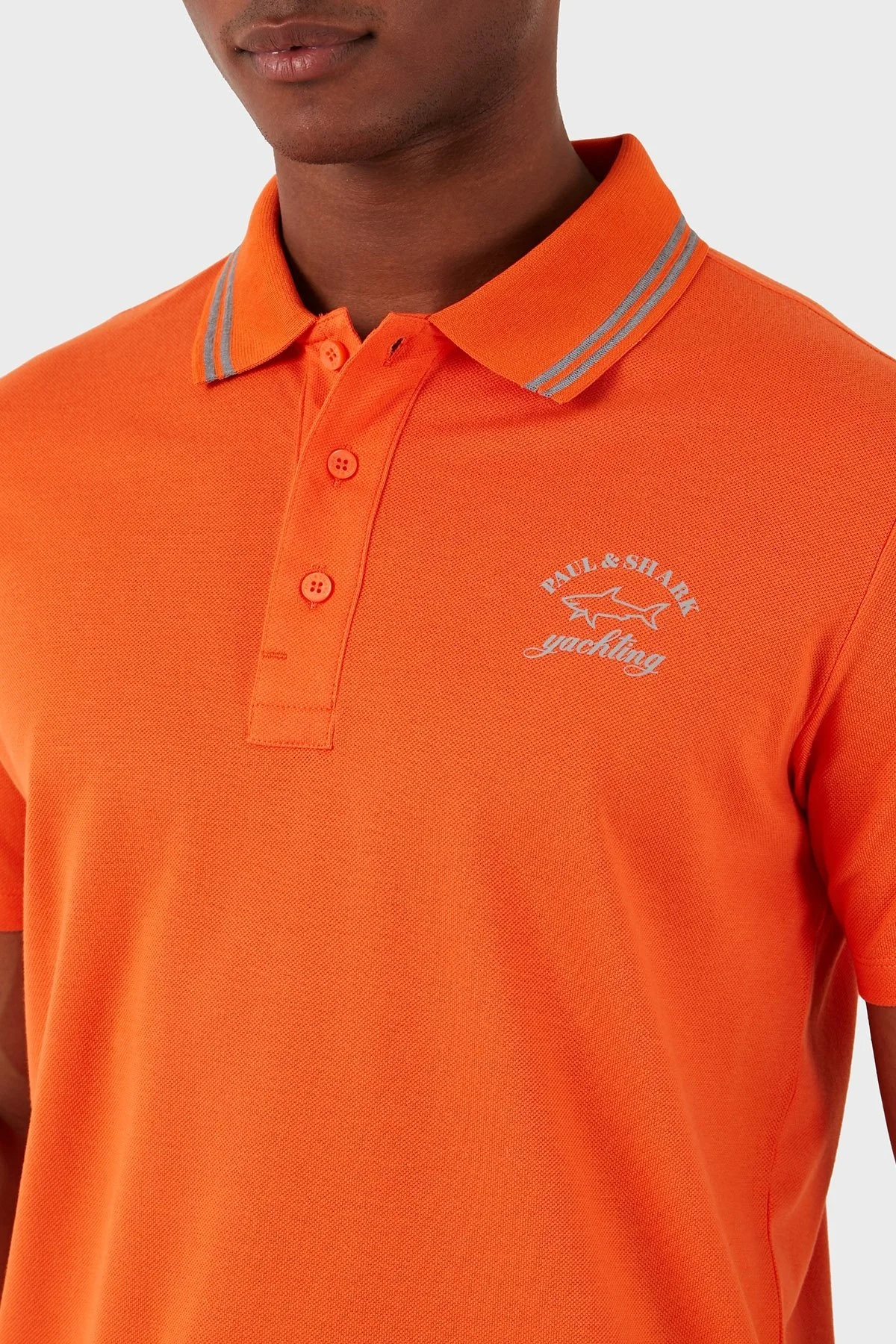 Paul & Shark % 100 Pamuk Regular Fit Erkek Polo Yaka T Shirt 22411233 139 TURUNCU - 3