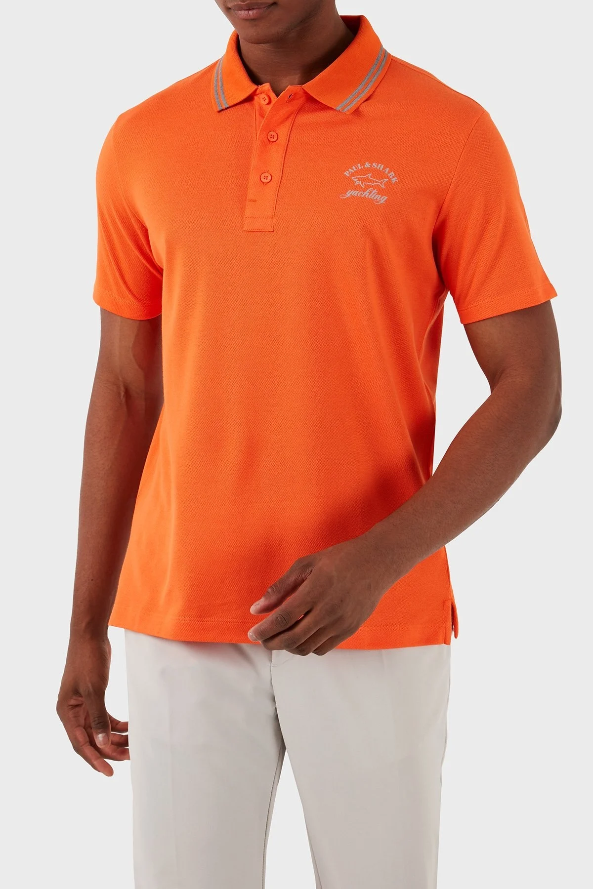 Paul & Shark % 100 Pamuk Regular Fit Erkek Polo Yaka T Shirt 22411233 139 TURUNCU - 4