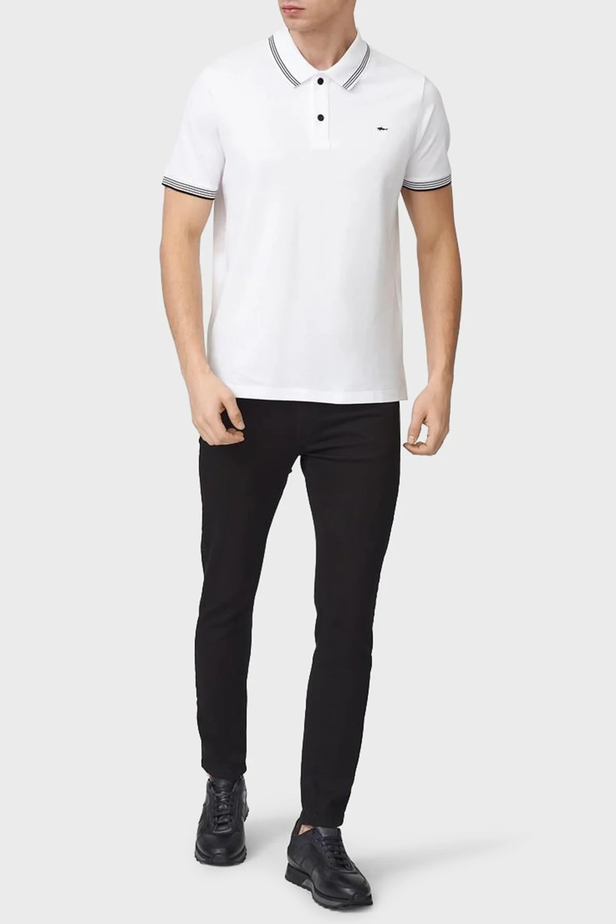 Paul & Shark % 100 Pamuk Regular Fit Erkek Polo Yaka T Shirt 22411251 010 BEYAZ - 3