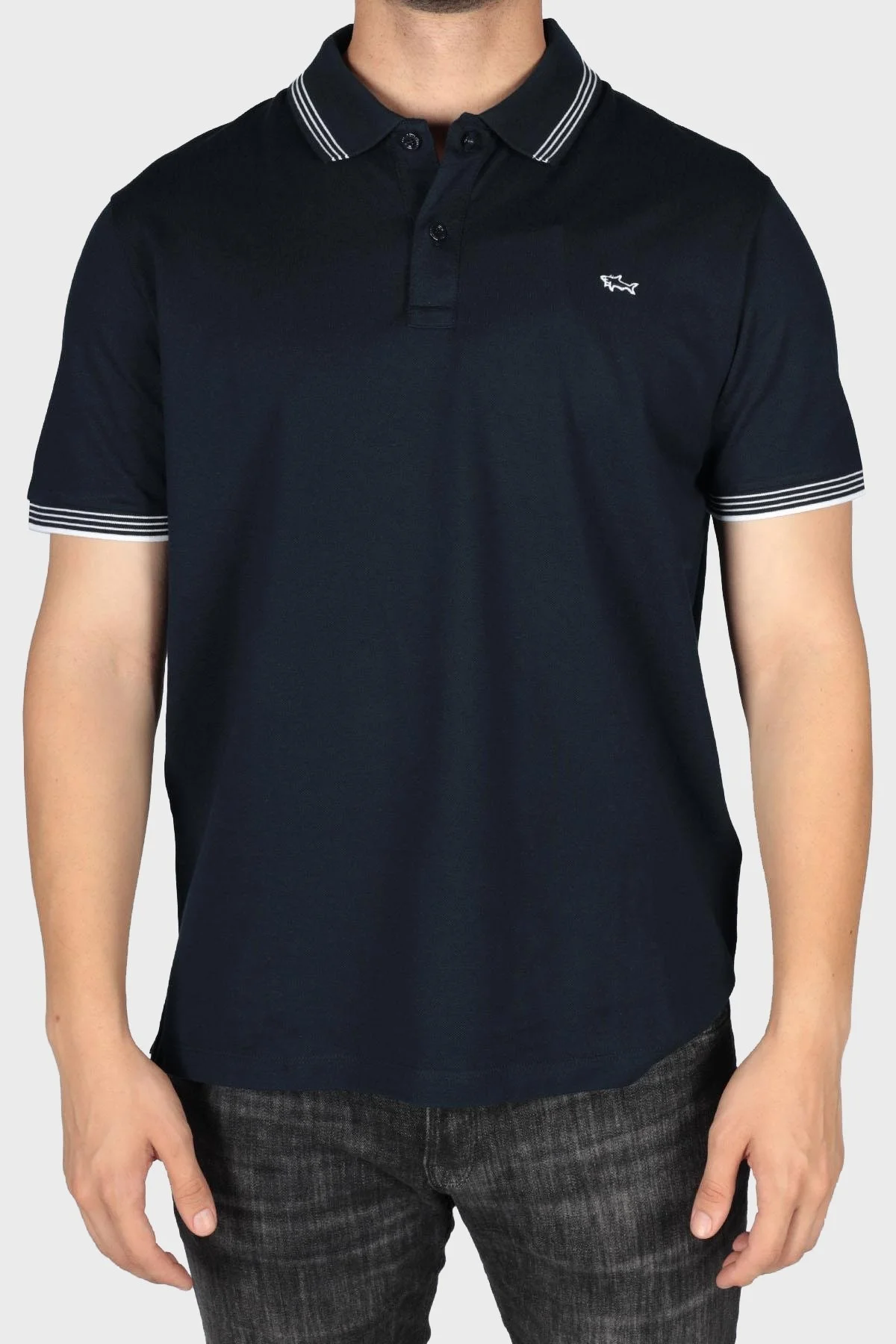 Paul & Shark % 100 Pamuk Regular Fit Erkek Polo Yaka T Shirt 22411251 013 LACİVERT - 1