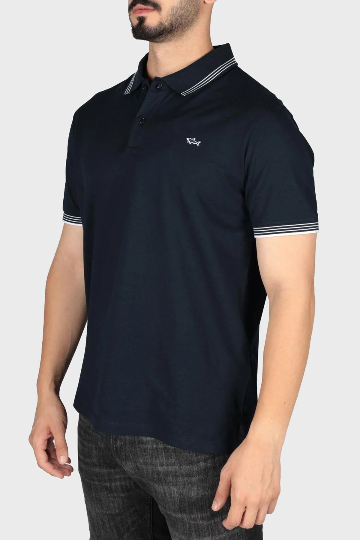 Paul & Shark % 100 Pamuk Regular Fit Erkek Polo Yaka T Shirt 22411251 013 LACİVERT - 2