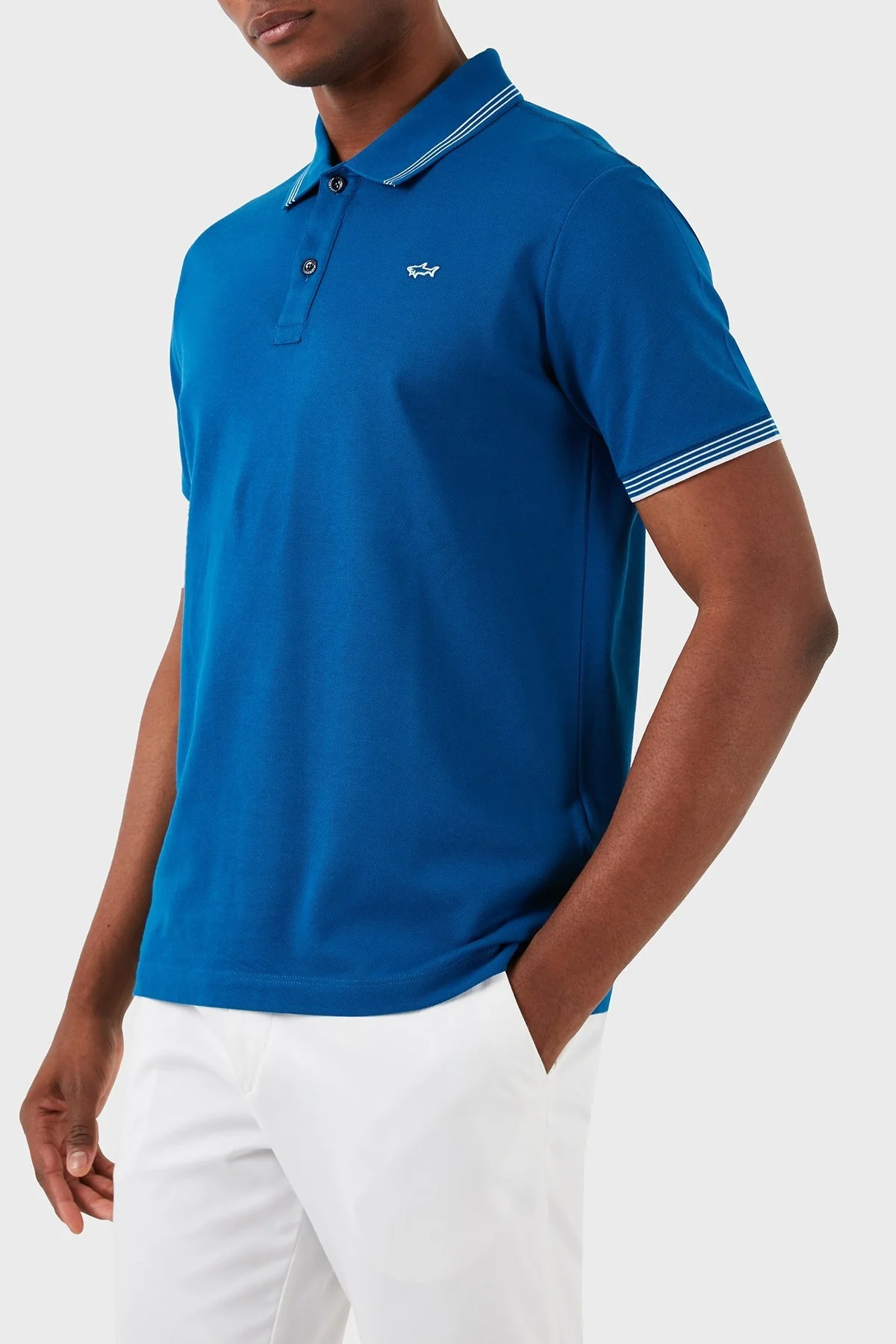 Paul & Shark % 100 Pamuk Regular Fit Erkek Polo Yaka T Shirt 22411251 726 MAVİ - 2