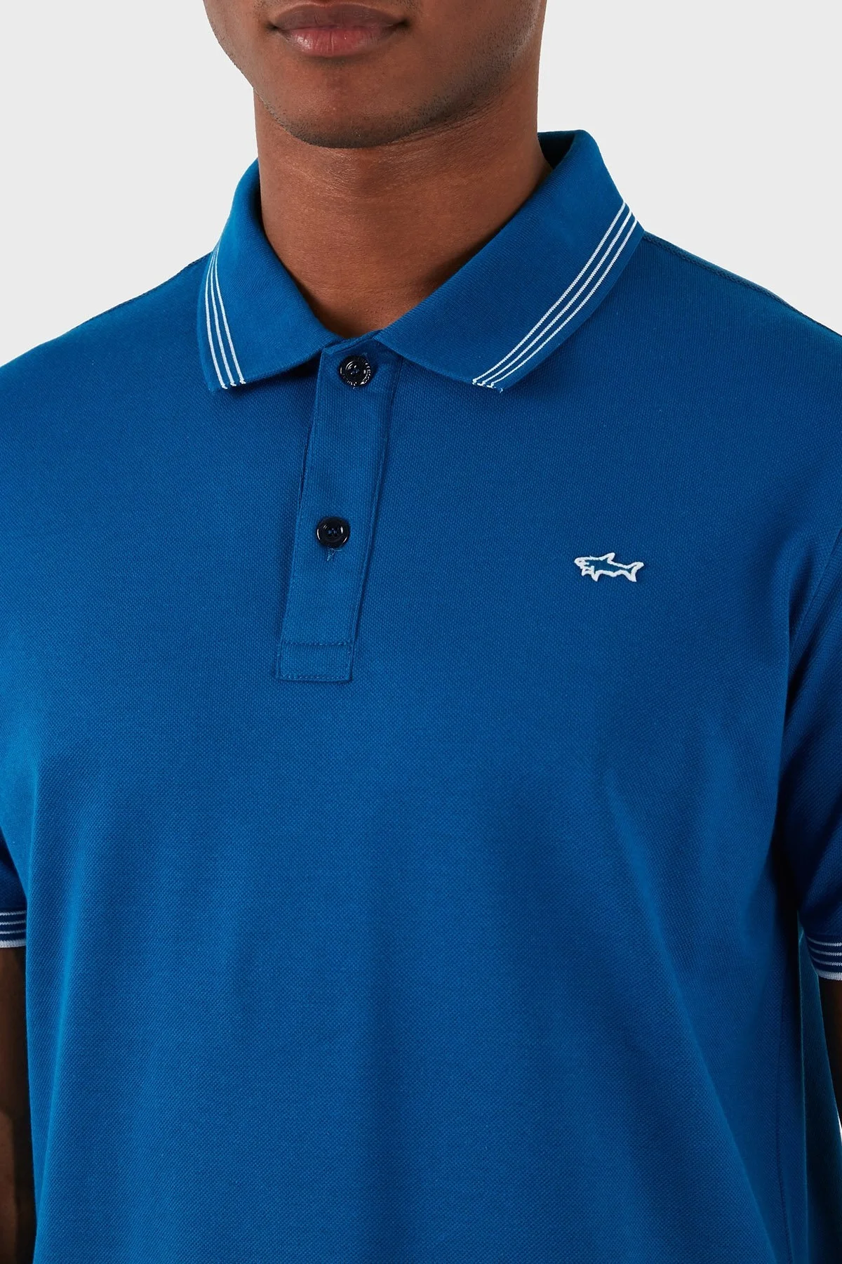 Paul & Shark % 100 Pamuk Regular Fit Erkek Polo Yaka T Shirt 22411251 726 MAVİ - 3