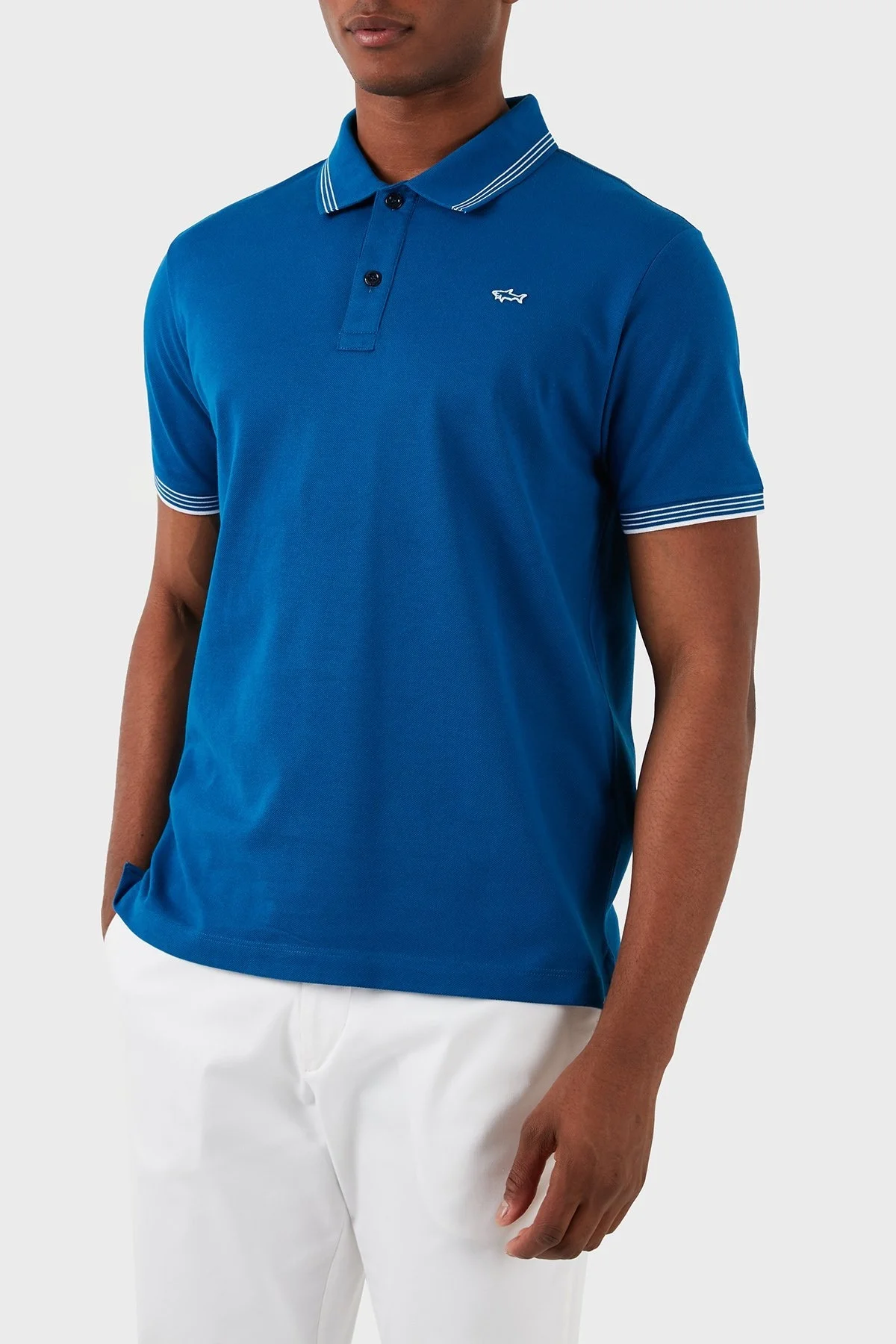 Paul & Shark % 100 Pamuk Regular Fit Erkek Polo Yaka T Shirt 22411251 726 MAVİ - 6