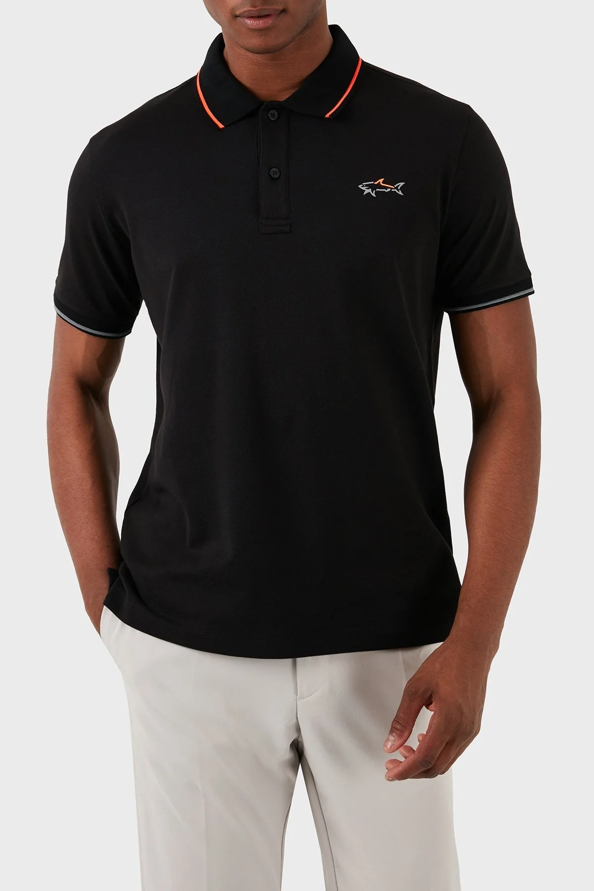 Paul & Shark % 100 Pamuk Regular Fit Erkek Polo Yaka T Shirt 22411289 011 SİYAH - 1