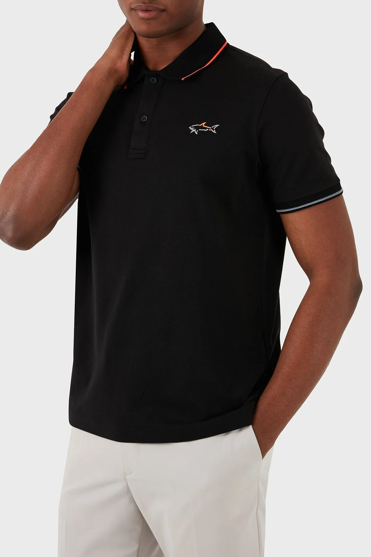 Paul & Shark % 100 Pamuk Regular Fit Erkek Polo Yaka T Shirt 22411289 011 SİYAH - 3