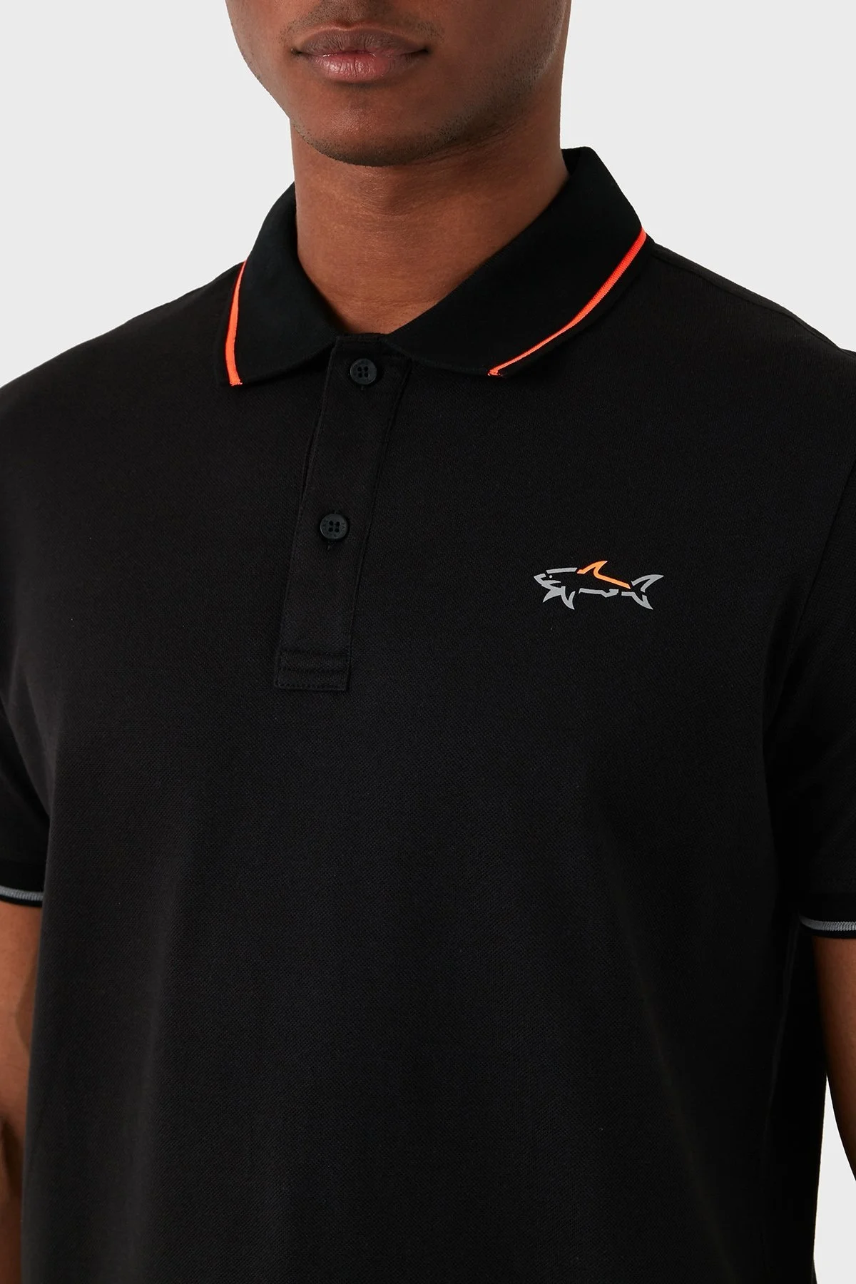 Paul & Shark % 100 Pamuk Regular Fit Erkek Polo Yaka T Shirt 22411289 011 SİYAH - 4