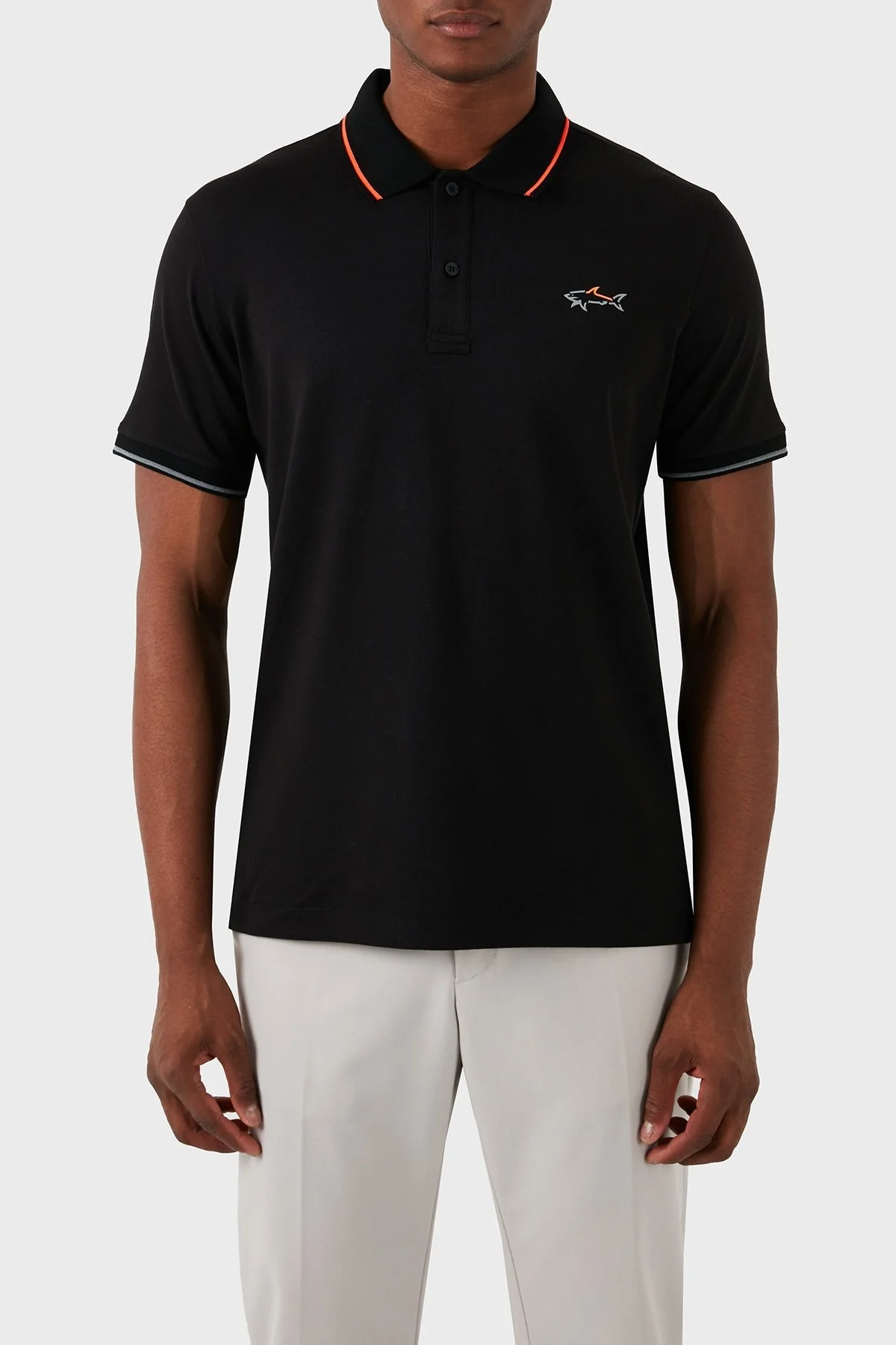 Paul & Shark % 100 Pamuk Regular Fit Erkek Polo Yaka T Shirt 22411289 011 SİYAH - 5