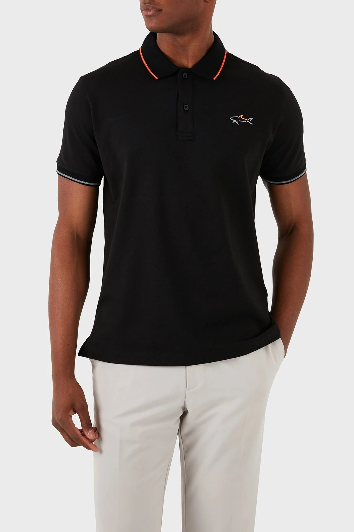 Paul & Shark % 100 Pamuk Regular Fit Erkek Polo Yaka T Shirt 22411289 011 SİYAH - 6