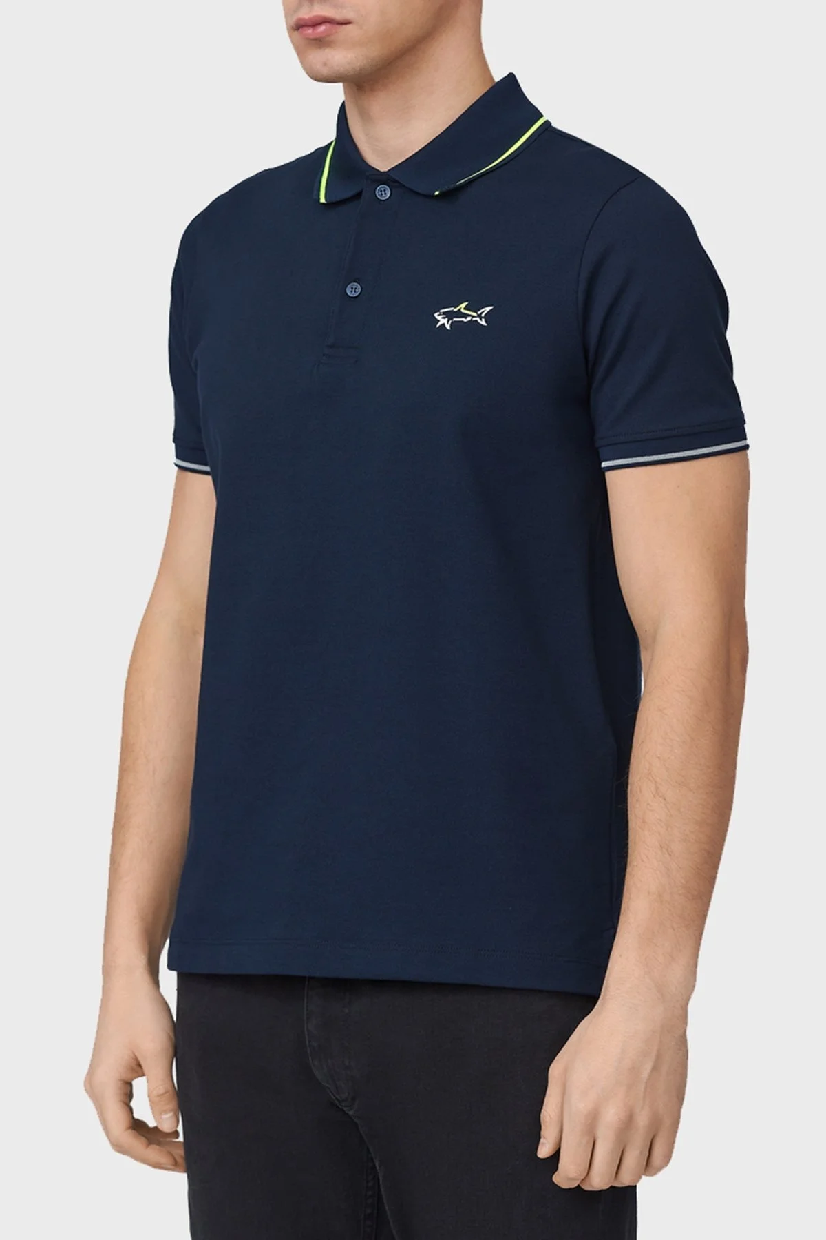Paul & Shark % 100 Pamuk Regular Fit Erkek Polo Yaka T Shirt 22411289 013 LACİVERT - 1