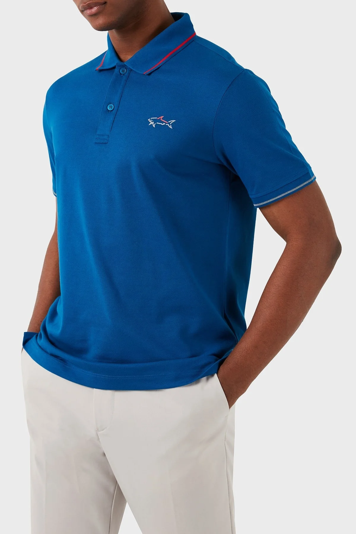 Paul & Shark % 100 Pamuk Regular Fit Erkek Polo Yaka T Shirt 22411289 726 MAVİ - 3