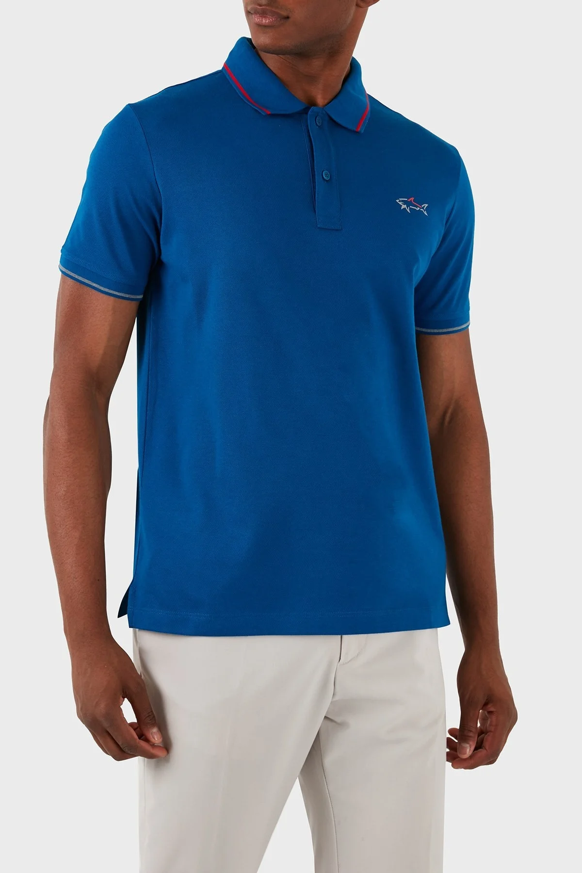 Paul & Shark % 100 Pamuk Regular Fit Erkek Polo Yaka T Shirt 22411289 726 MAVİ - 4