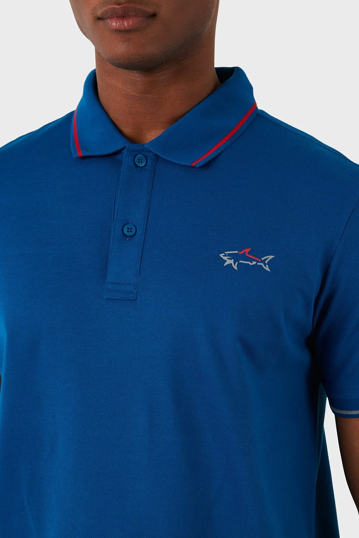 Paul & Shark % 100 Pamuk Regular Fit Erkek Polo Yaka T Shirt 22411289 726 MAVİ - 5