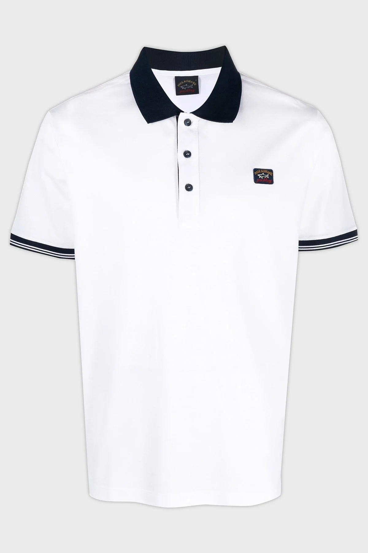 Paul & Shark % 100 Pamuk Regular Fit Erkek Polo Yaka T Shirt 23411226 010 BEYAZ - 5