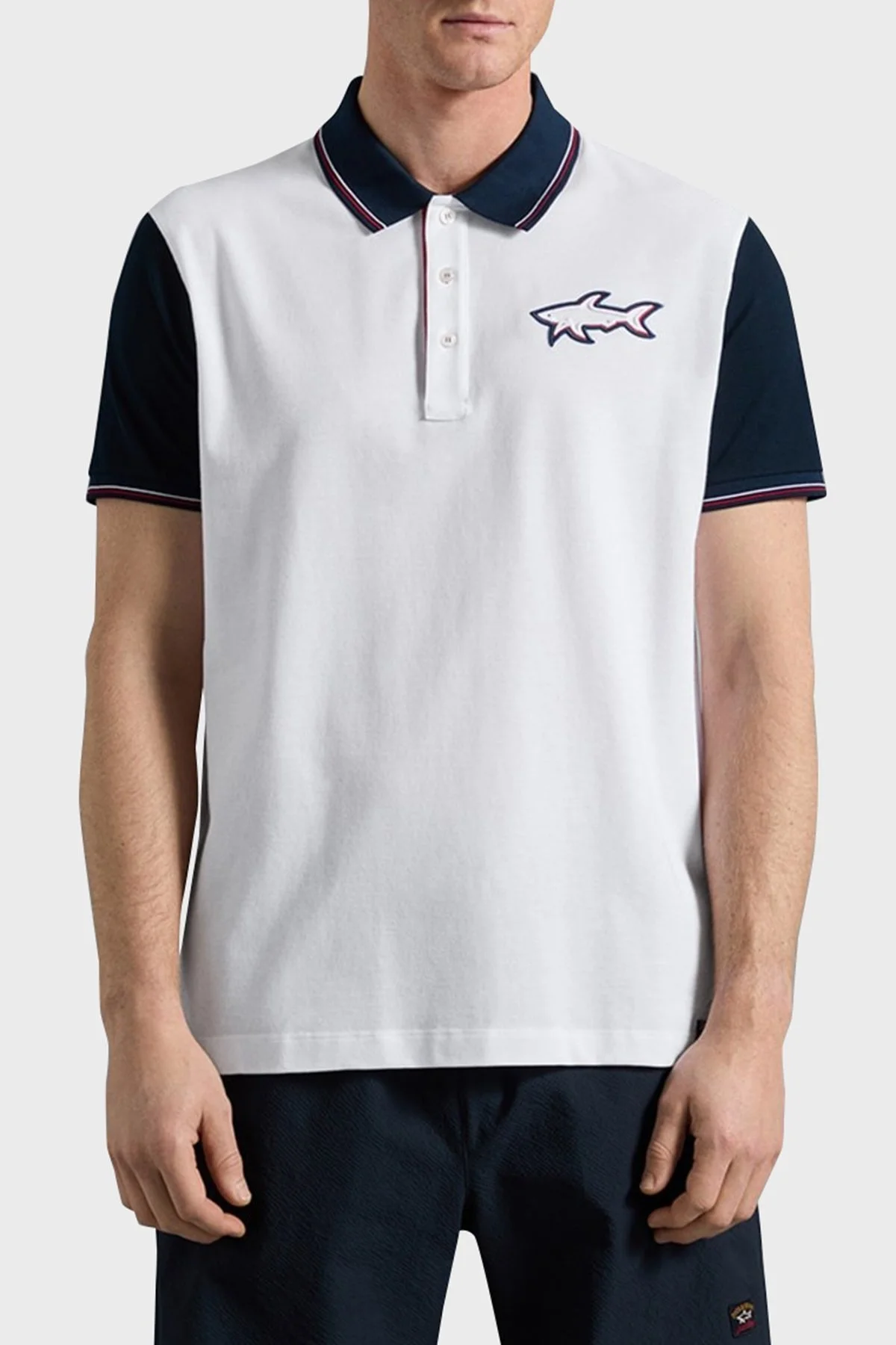Paul & Shark % 100 Pamuk Regular Fit Erkek Polo Yaka T Shirt 23411232 010 BEYAZ - 1
