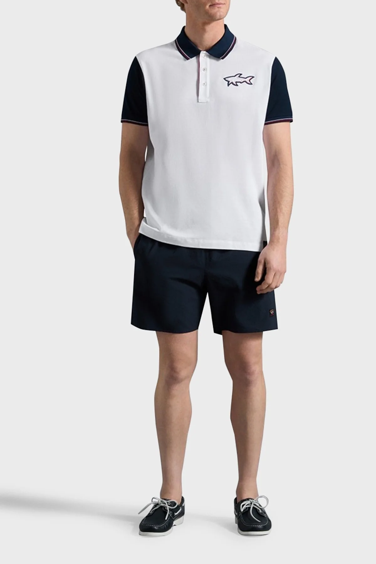 Paul & Shark % 100 Pamuk Regular Fit Erkek Polo Yaka T Shirt 23411232 010 BEYAZ - 3