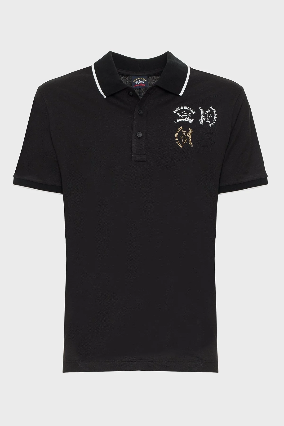Paul & Shark % 100 Pamuk Regular Fit Erkek Polo Yaka T Shirt 23411266 011 SİYAH - 1