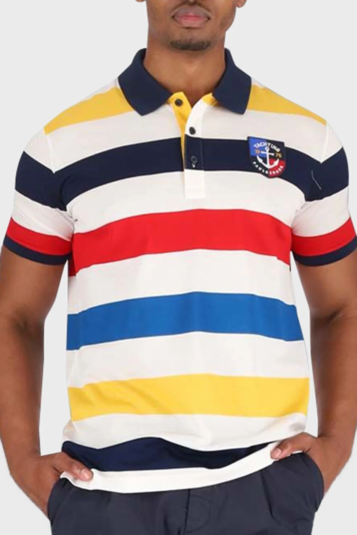 Paul & Shark % 100 Pamuk Regular Fit Erkek Polo Yaka T Shirt 23411315 287 BEYAZ - 4