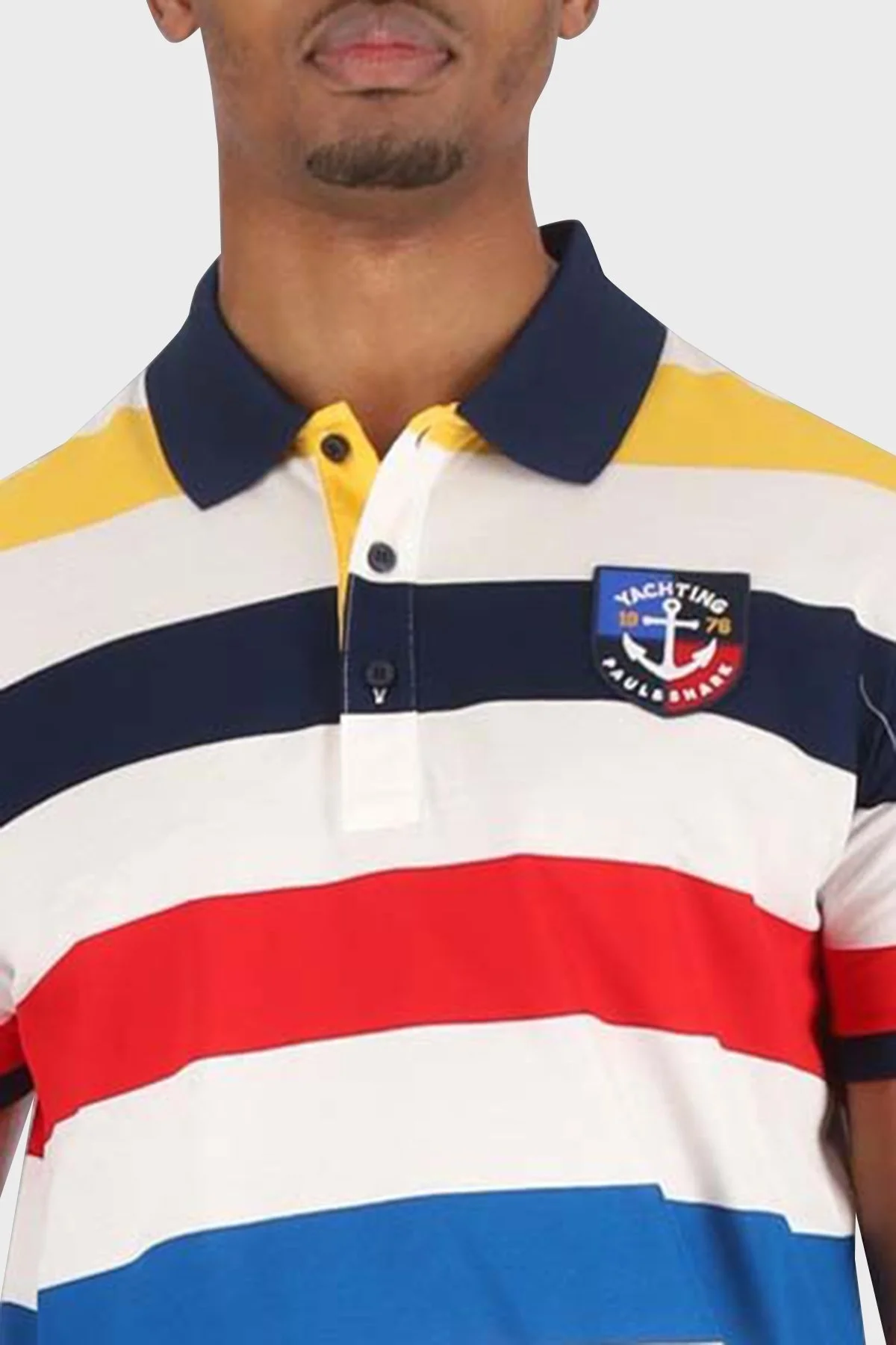 Paul & Shark % 100 Pamuk Regular Fit Erkek Polo Yaka T Shirt 23411315 287 BEYAZ - 5