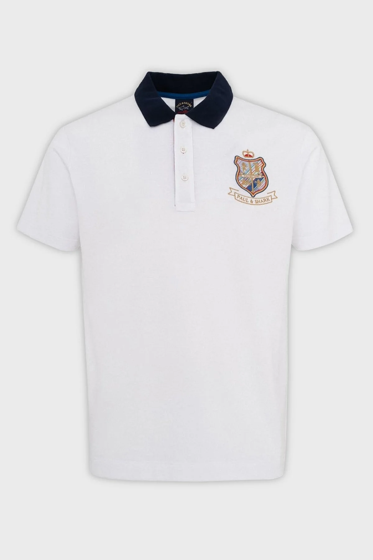 Paul & Shark % 100 Pamuk Regular Fit Erkek Polo Yaka T Shirt 23411327 010 BEYAZ - 1