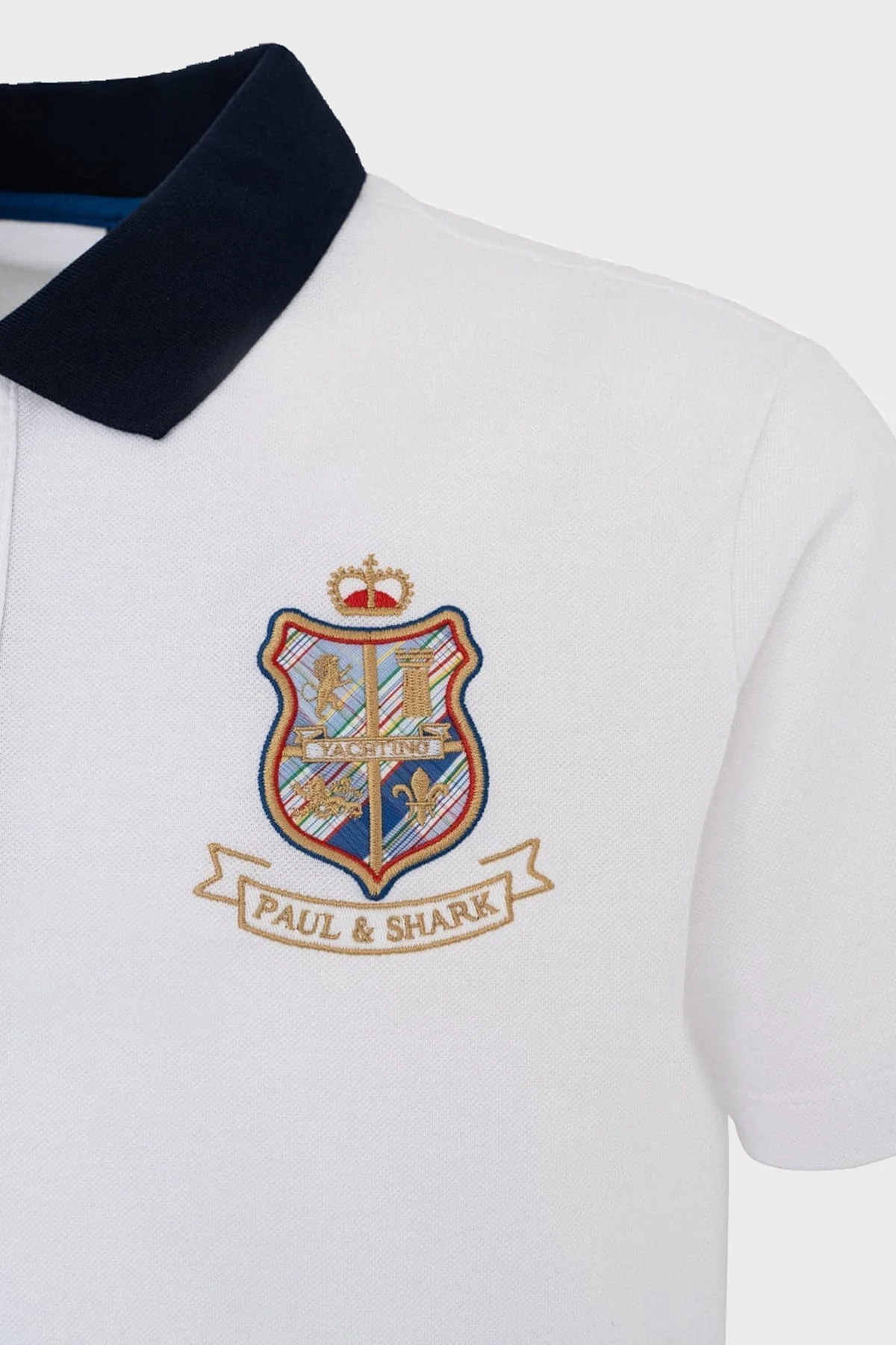 Paul & Shark % 100 Pamuk Regular Fit Erkek Polo Yaka T Shirt 23411327 010 BEYAZ - 3