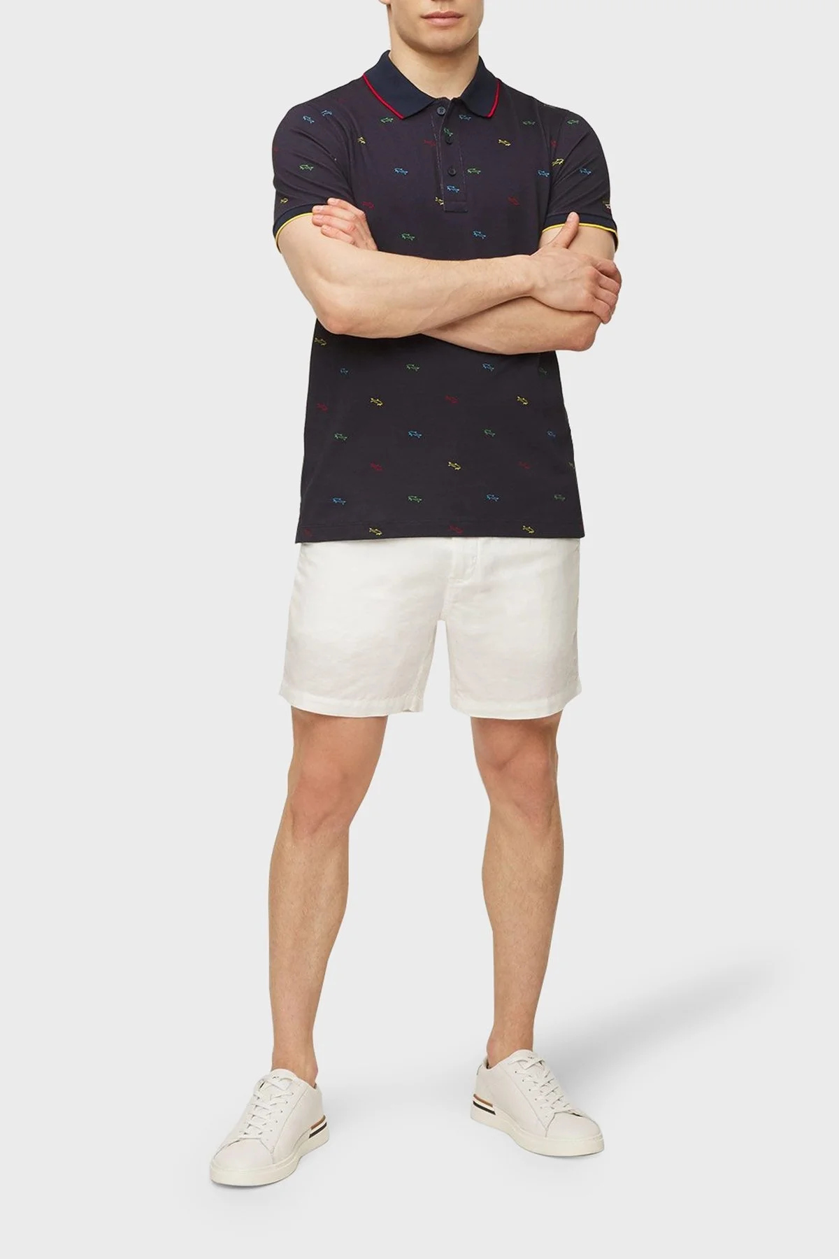 Paul & Shark % 100 Pamuk Regular Fit Erkek Polo Yaka T Shirt 23411331 003 LACİVERT - 4