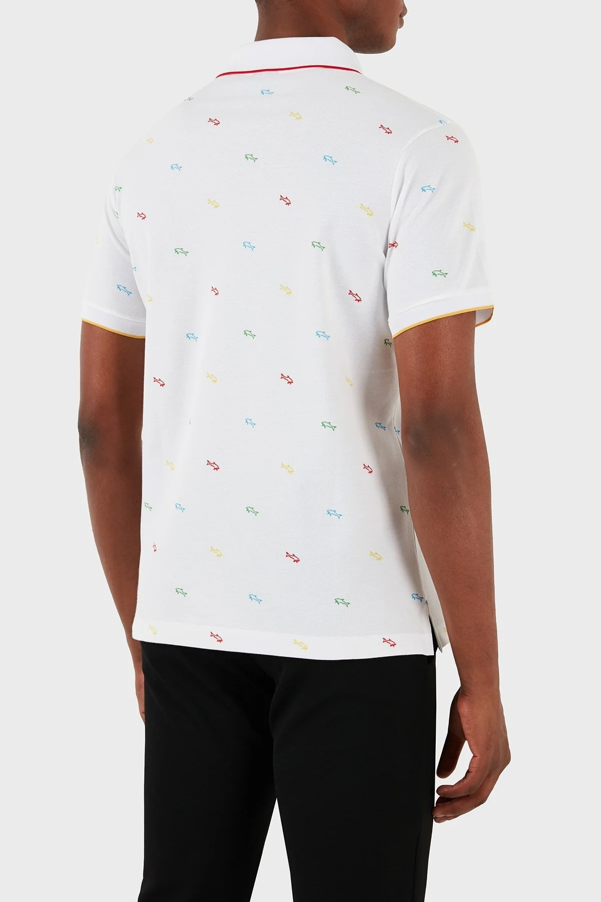 Paul & Shark % 100 Pamuk Regular Fit Erkek Polo Yaka T Shirt 23411331 004 BEYAZ - 9