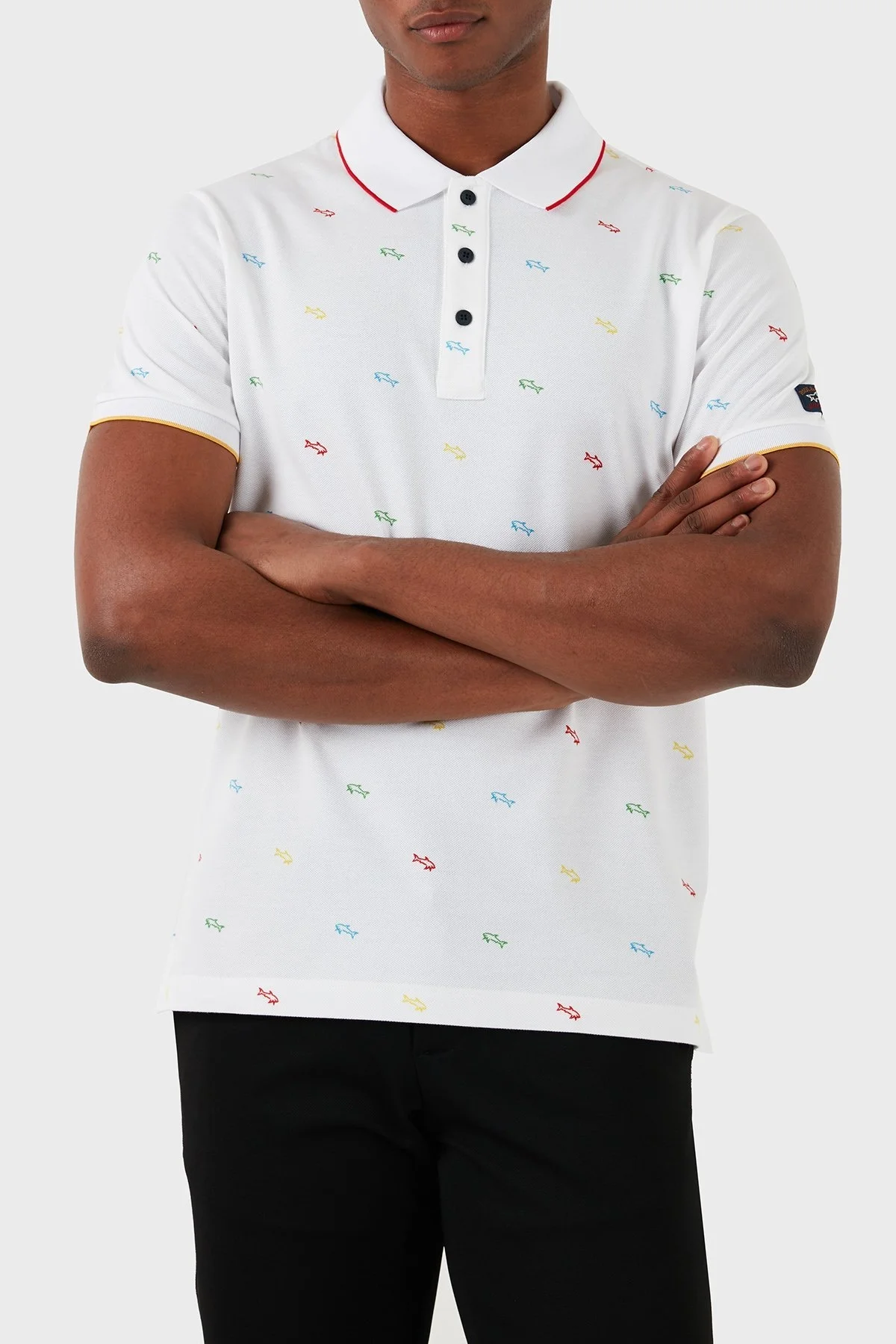 Paul & Shark % 100 Pamuk Regular Fit Erkek Polo Yaka T Shirt 23411331 004 BEYAZ - 11