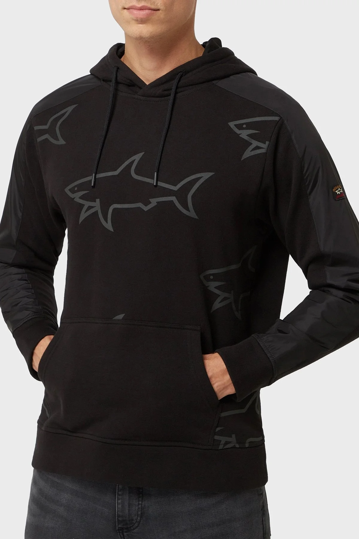 Paul & Shark % 100 Pamuk Regular Fit Kapüşonlu Erkek Sweat 12311896 011 SİYAH - 1