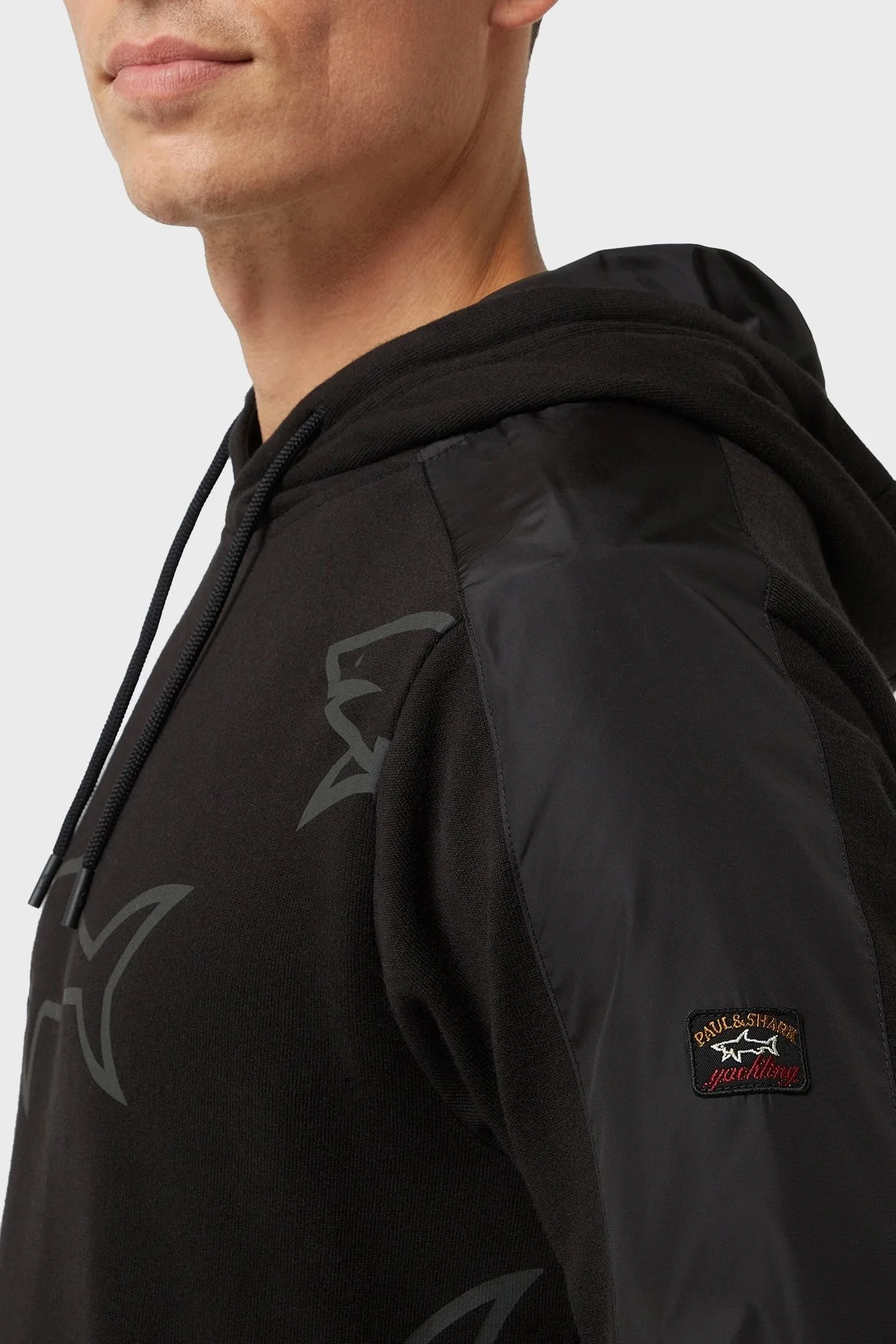 Paul & Shark % 100 Pamuk Regular Fit Kapüşonlu Erkek Sweat 12311896 011 SİYAH - 4