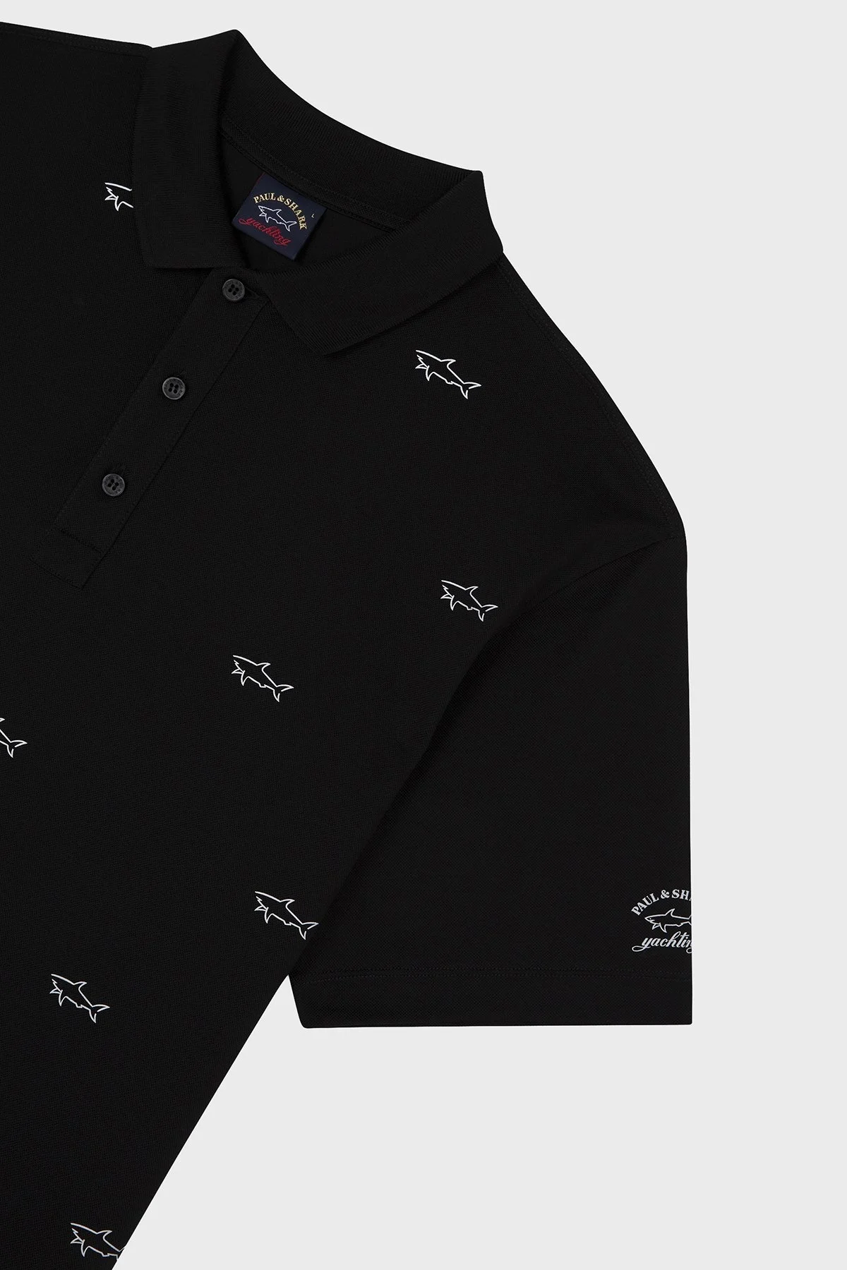 Paul & Shark % 100 Pamuk Regular Fit Logolu Erkek Polo Yaka T Shirt 23411252 011 SİYAH - 5