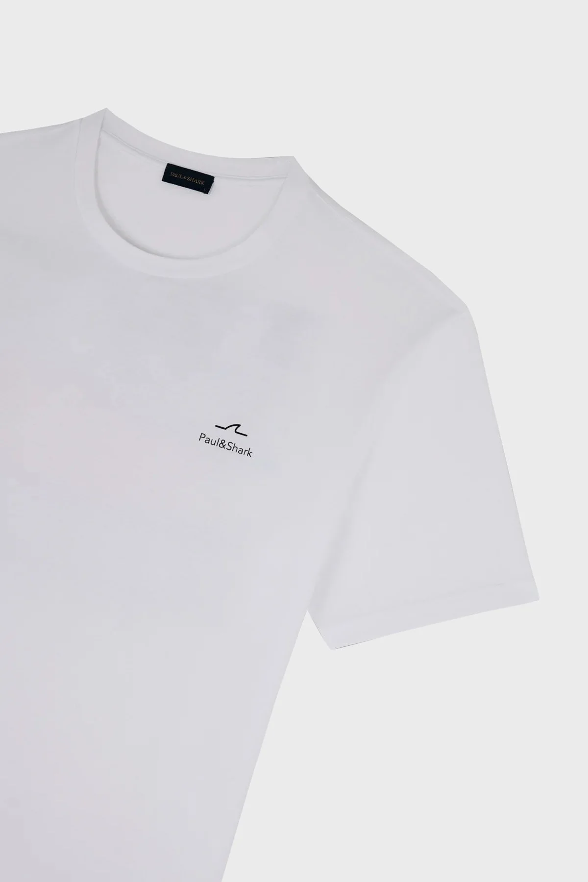 Paul & Shark % 100 Pamuk Regular Fit Sırt Baskılı Erkek T Shirt 24411087 010 BEYAZ - 5