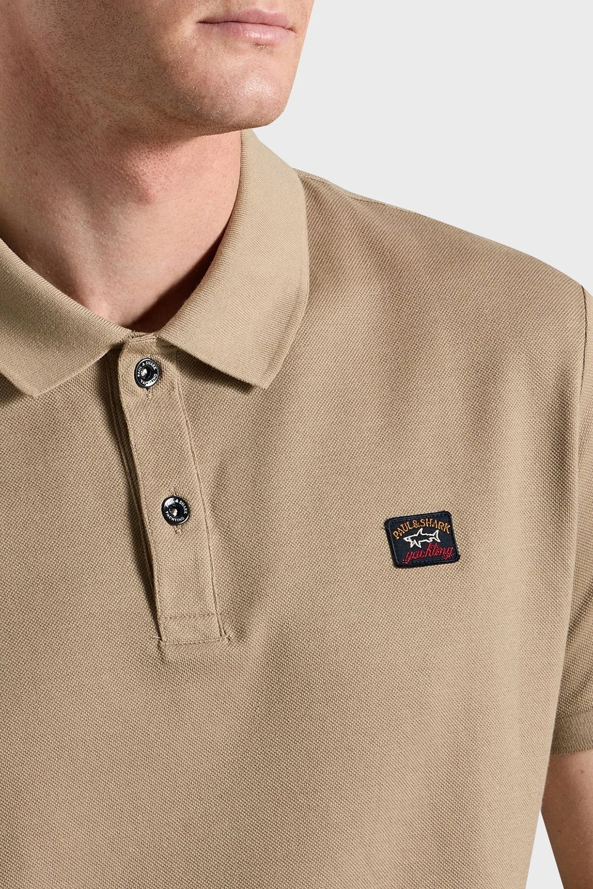 Paul & Shark % 100 Pamuk Regular Fit Erkek Polo T Shirt C0P1070 128 BEJ - 5