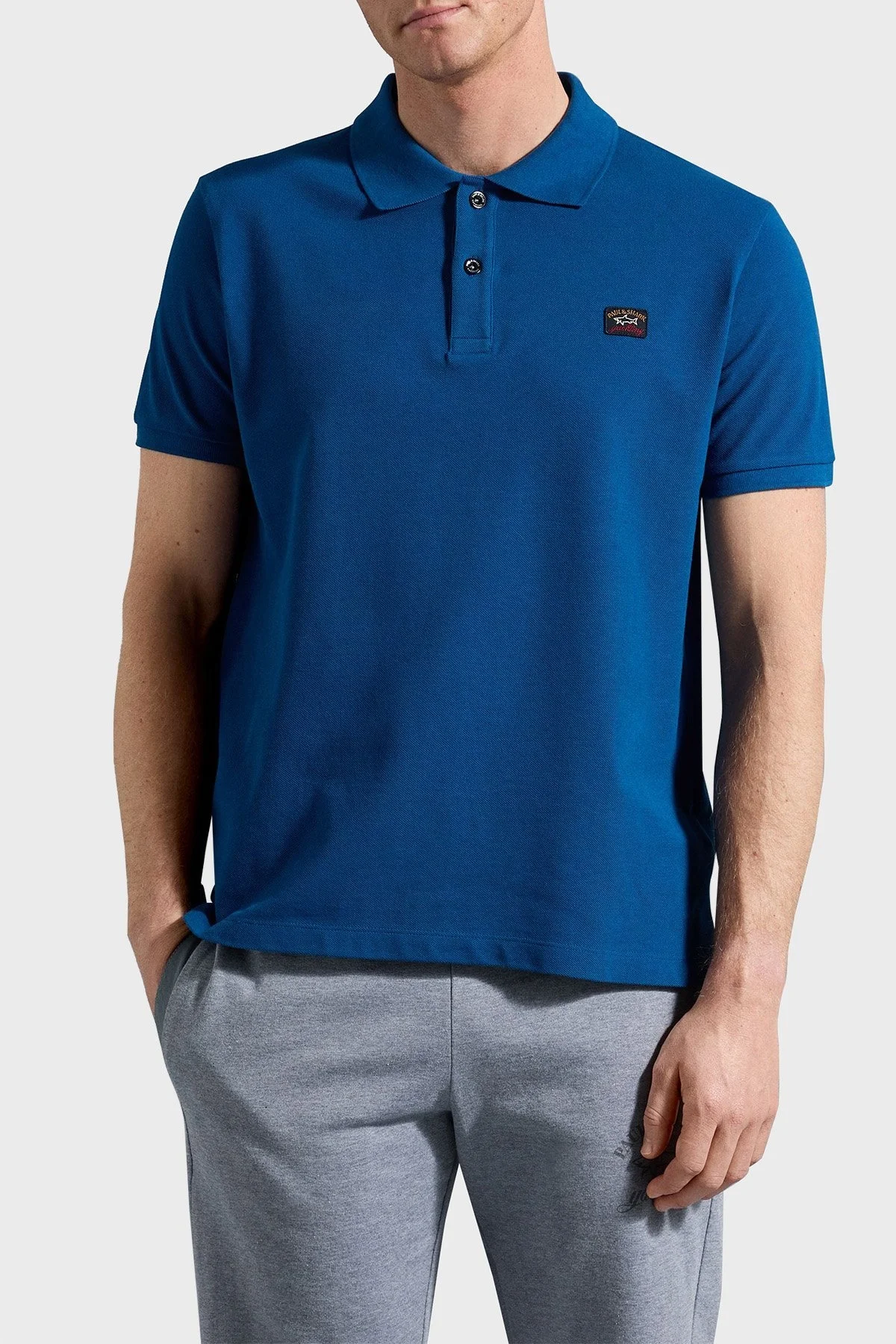 Paul & Shark % 100 Pamuk Regular Fit Erkek Polo T Shirt C0P1070 342 MAVİ - 1
