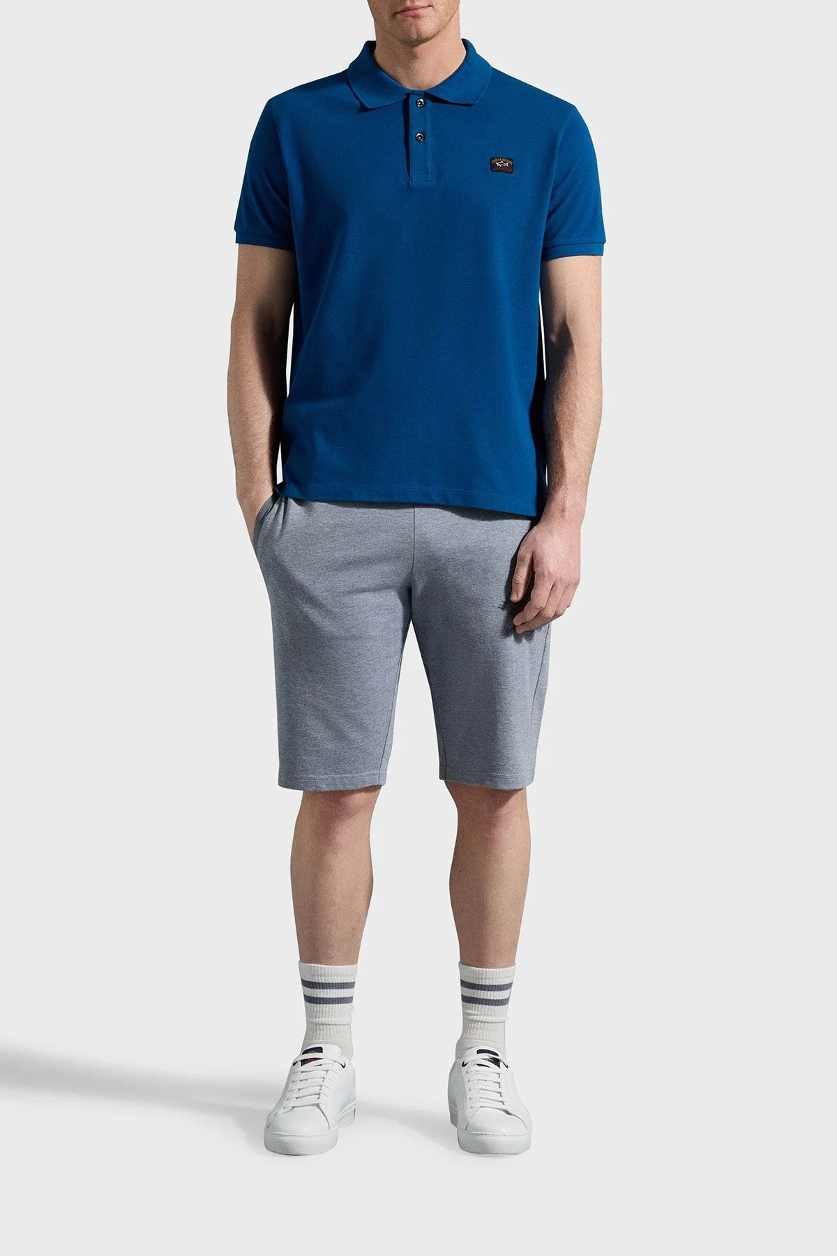 Paul & Shark % 100 Pamuk Regular Fit Erkek Polo T Shirt C0P1070 342 MAVİ - 3