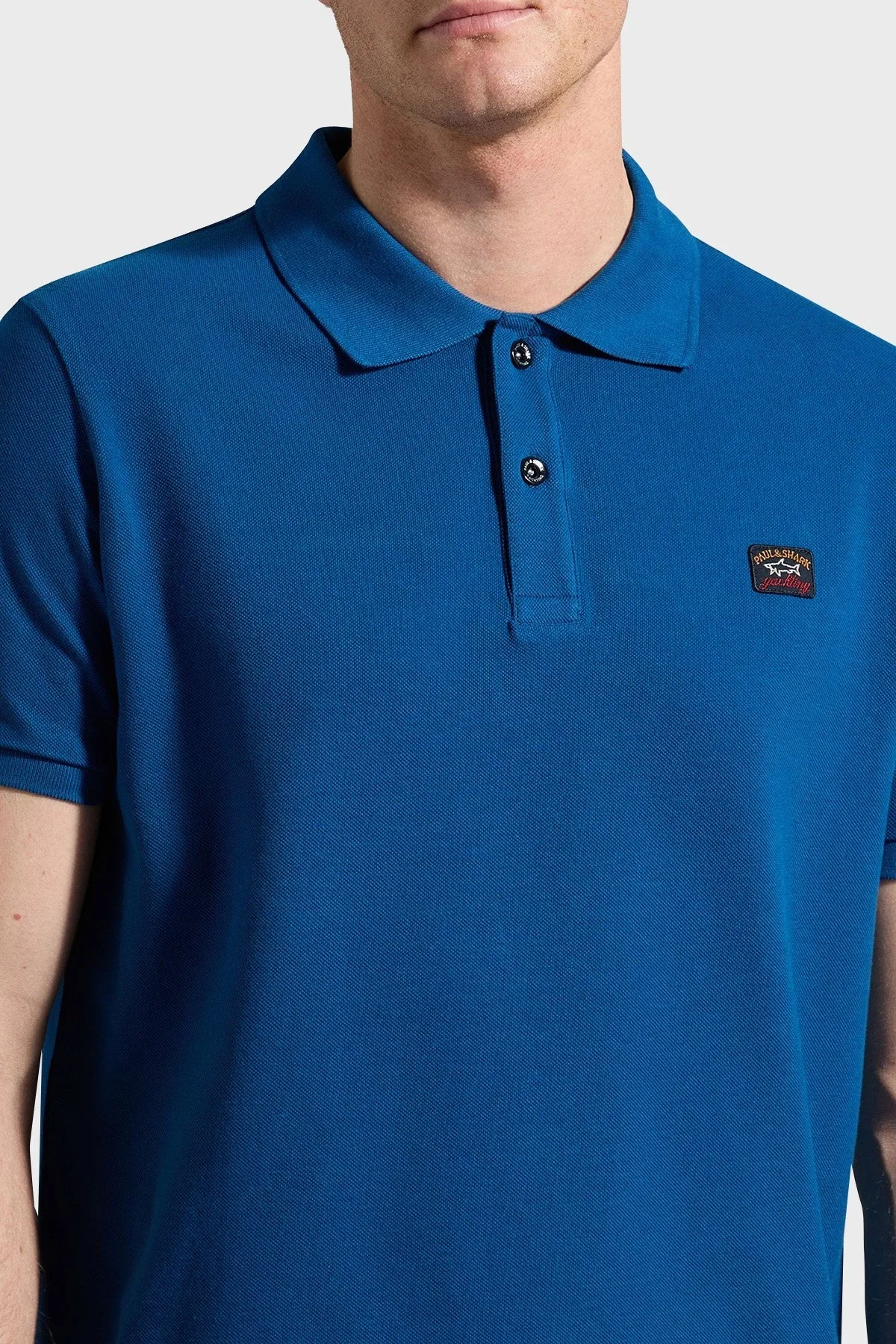 Paul & Shark % 100 Pamuk Regular Fit Erkek Polo T Shirt C0P1070 342 MAVİ - 4