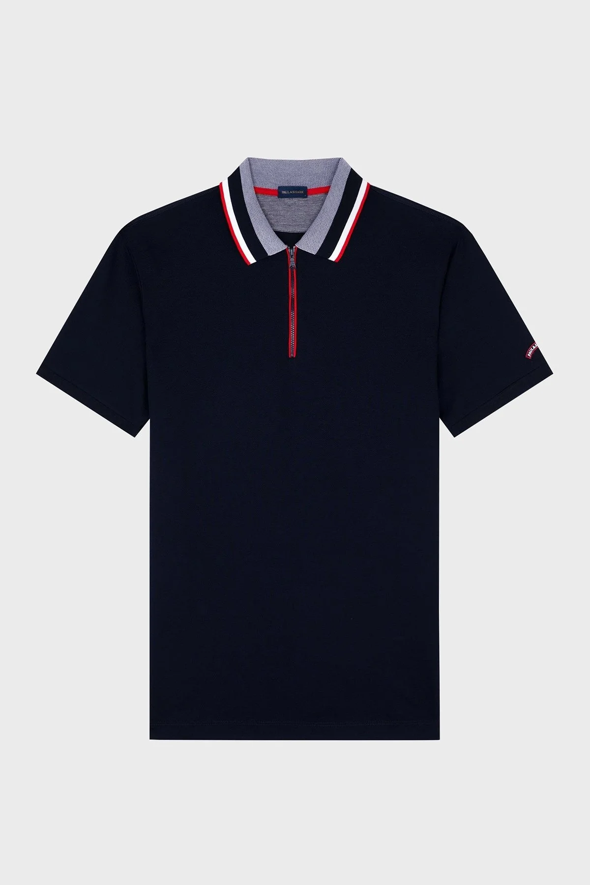 Paul & Shark % 100 Pamuk Regular Fit Yarım Fermuarlı Erkek Polo Yaka T Shirt 24411288 013 LACİVERT - 6