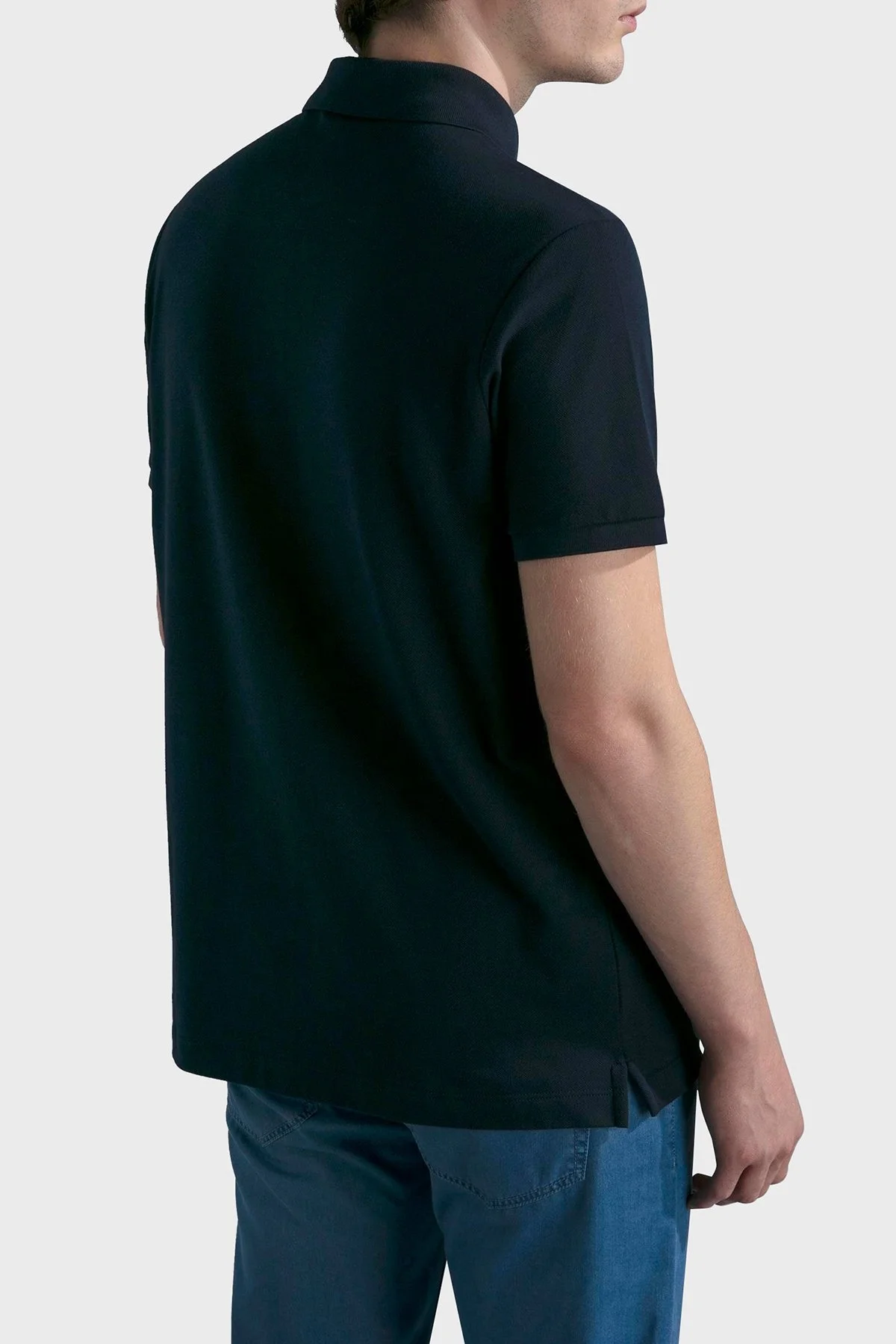 Paul & Shark % 100 Pamuk Regular Fit Yarım Fermuarlı Erkek Polo Yaka T Shirt 24411314 013 LACİVERT - 3