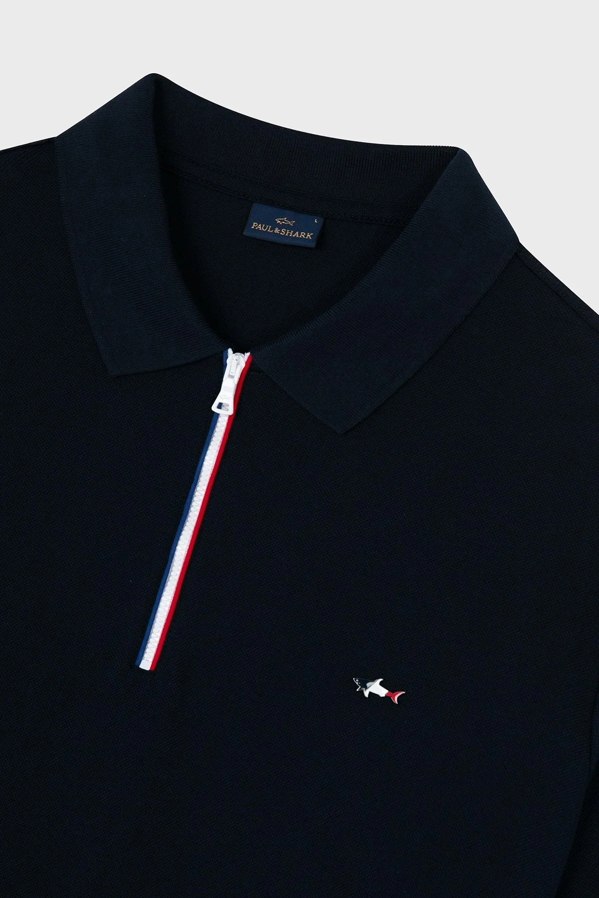 Paul & Shark % 100 Pamuk Regular Fit Yarım Fermuarlı Erkek Polo Yaka T Shirt 24411314 013 LACİVERT - 4