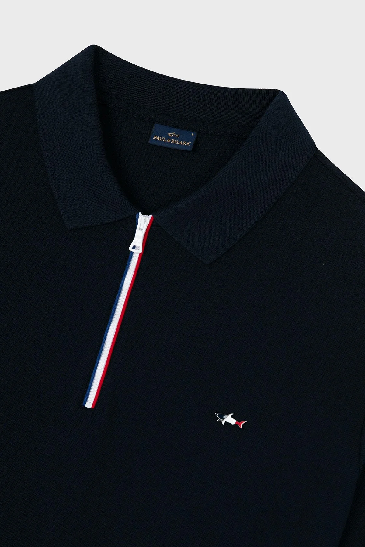 Paul & Shark % 100 Pamuk Regular Fit Yarım Fermuarlı Erkek Polo Yaka T Shirt 24411314 013 LACİVERT - 4
