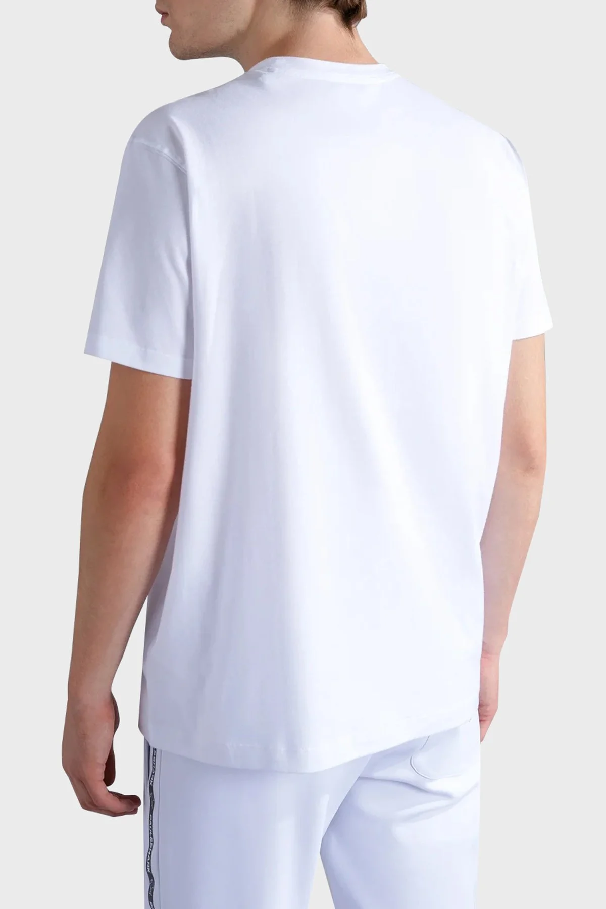 Paul & Shark % 100 Pamuklu Regular Fit Bisiklet Yaka Logolu Erkek T Shirt 24411085 010 BEYAZ - 2