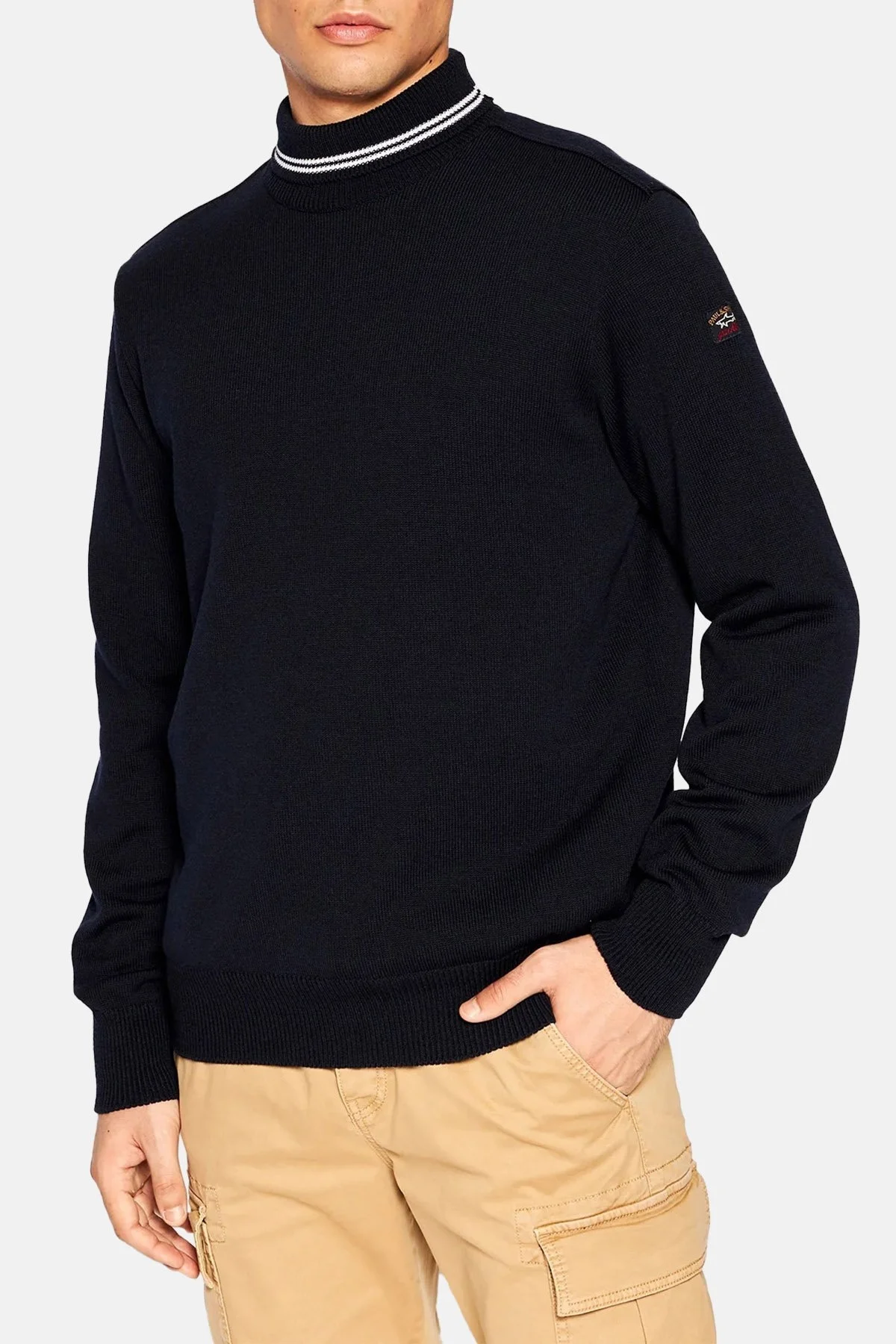 Paul & Shark % 100 Yün Regular Fit Balıkçı Yaka Erkek Kazak 12311076 050 LACİVERT - 1