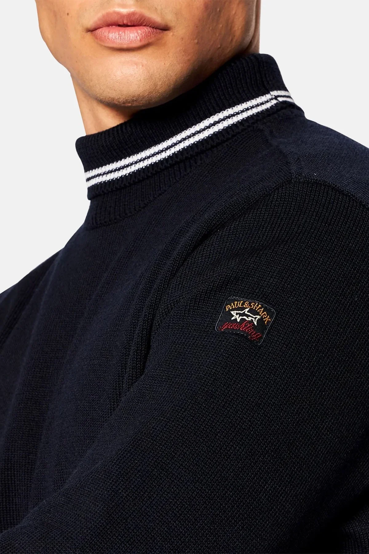 Paul & Shark % 100 Yün Regular Fit Balıkçı Yaka Erkek Kazak 12311076 050 LACİVERT - 4